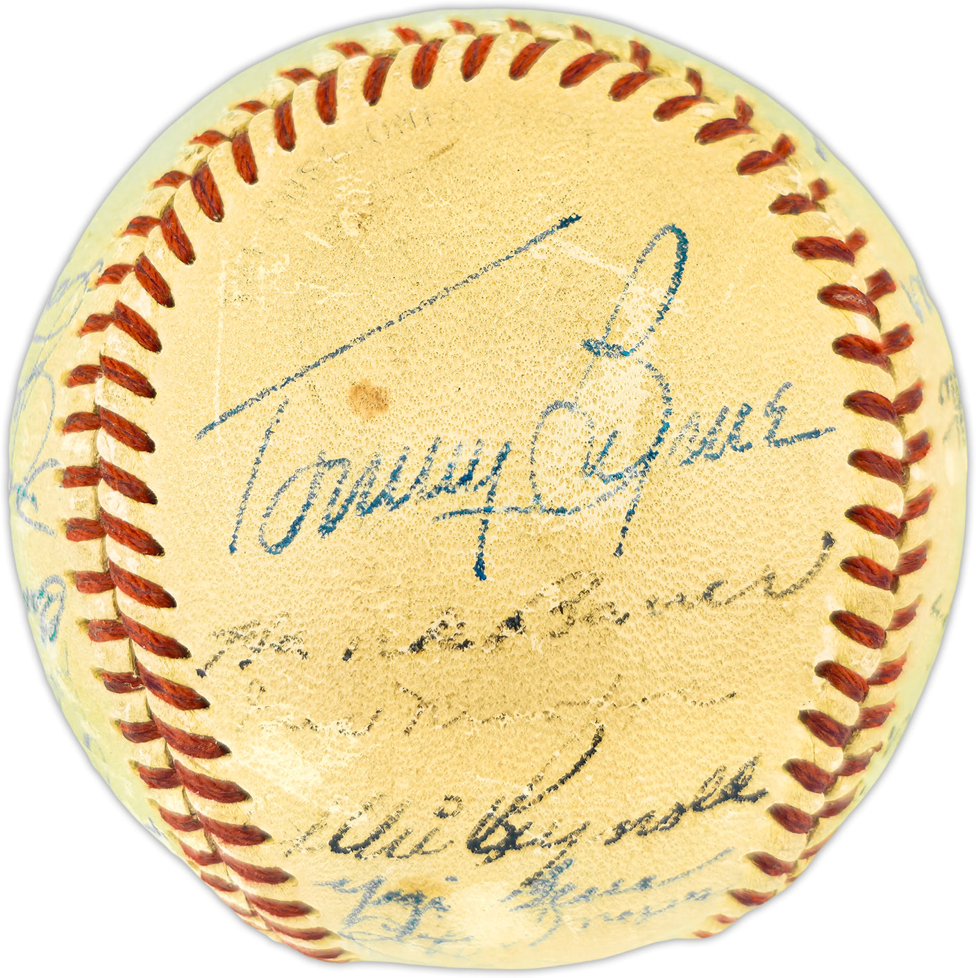 1949 World Series Champions New York Yankees Autographed Official Reach Official AL Baseball With 27 Signatures Including Joe DiMaggio PSA/DNA #B54767