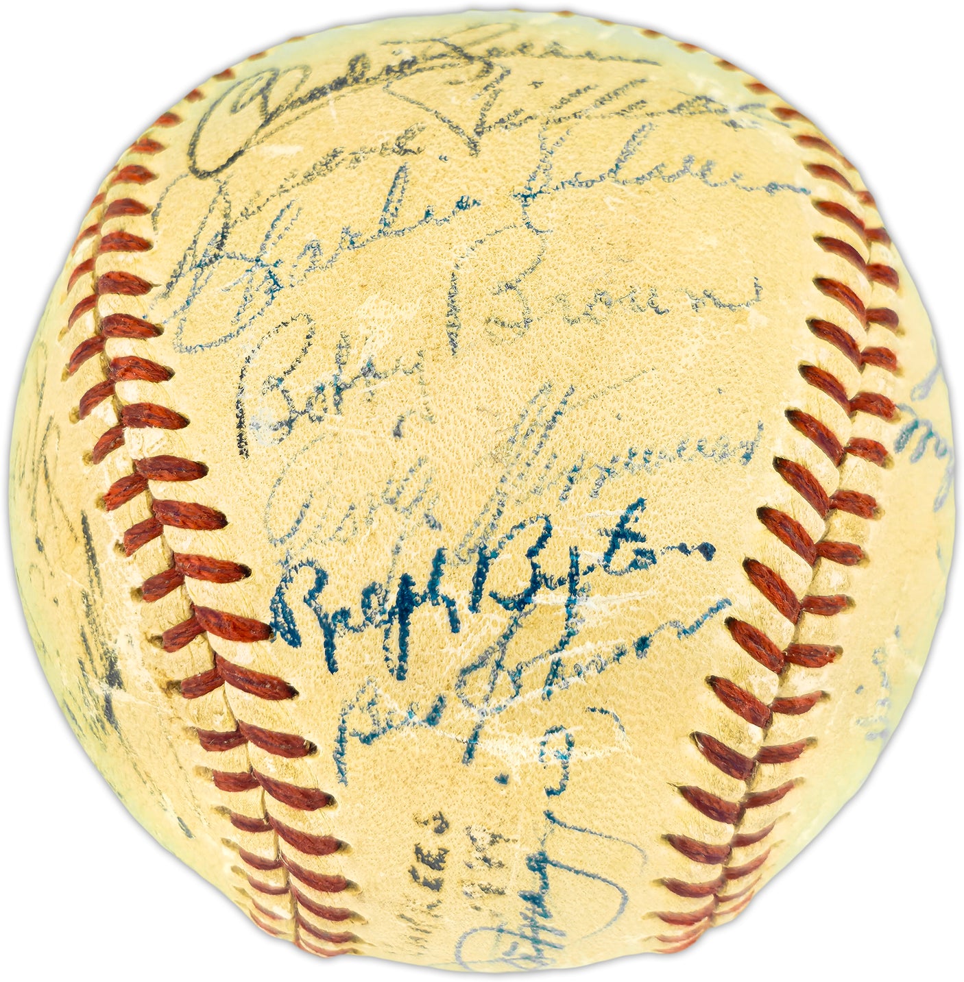 1949 World Series Champions New York Yankees Autographed Official Reach Official AL Baseball With 27 Signatures Including Joe DiMaggio PSA/DNA #B54767
