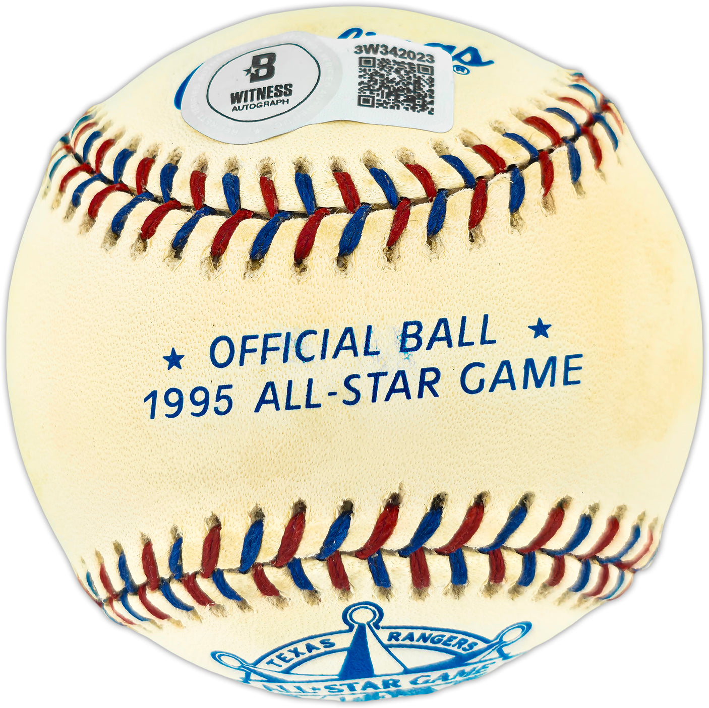 Ken Griffey Jr. Autographed Official 1995 All Star Game Logo Baseball Seattle Mariners Beckett BAS Witness #3W342023
