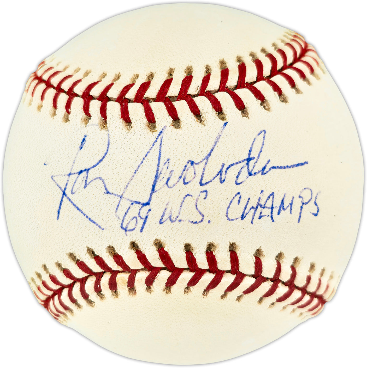 Ron Swoboda Autographed Official MLB Baseball New York Mets "69 W.S. Champs" JSA #CB77903