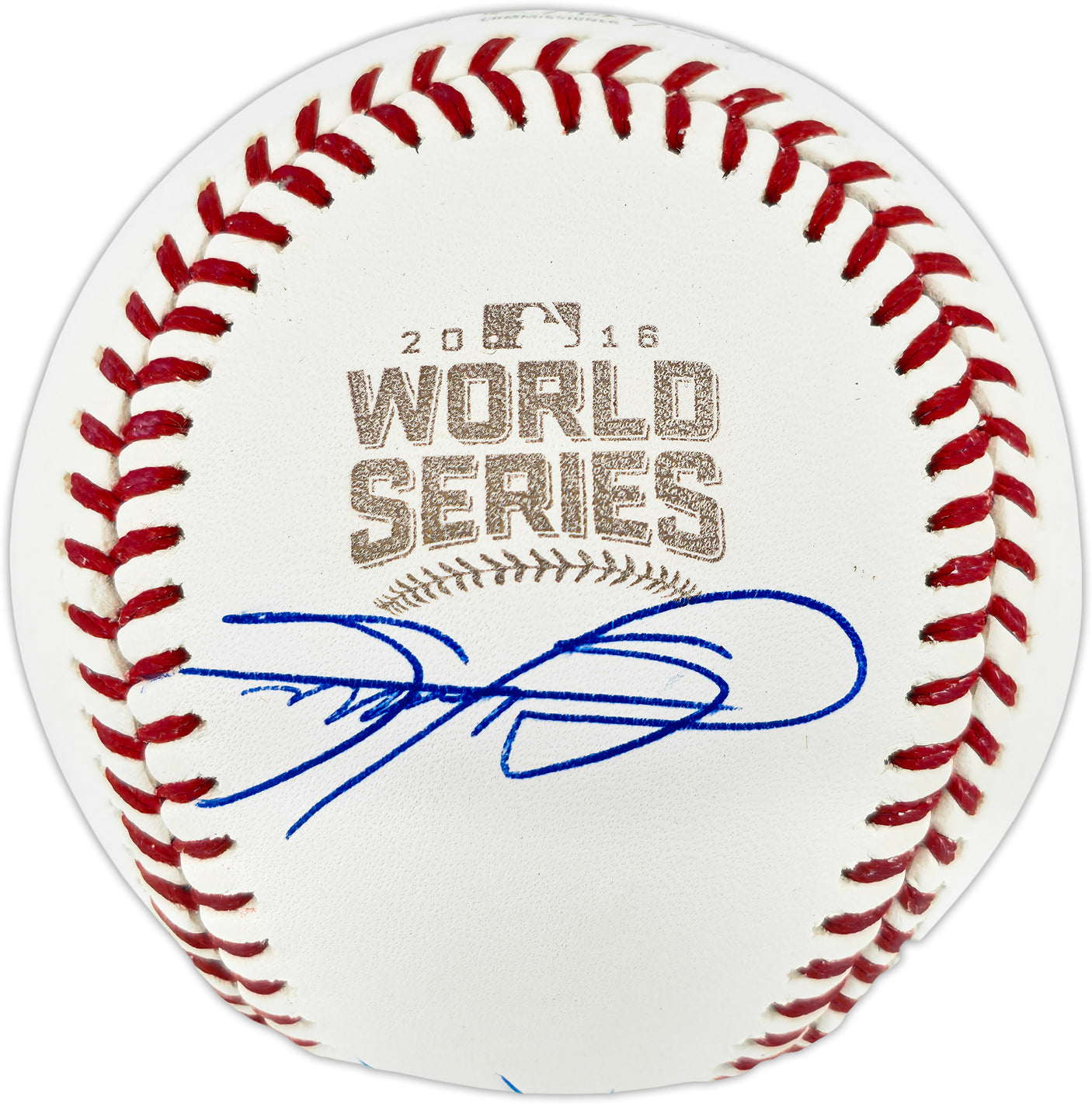 Sammy Sosa Autographed Official 2016 World Series Logo Baseball Chicago Cubs (Signed Twice) Beckett BAS Witness #2W197476