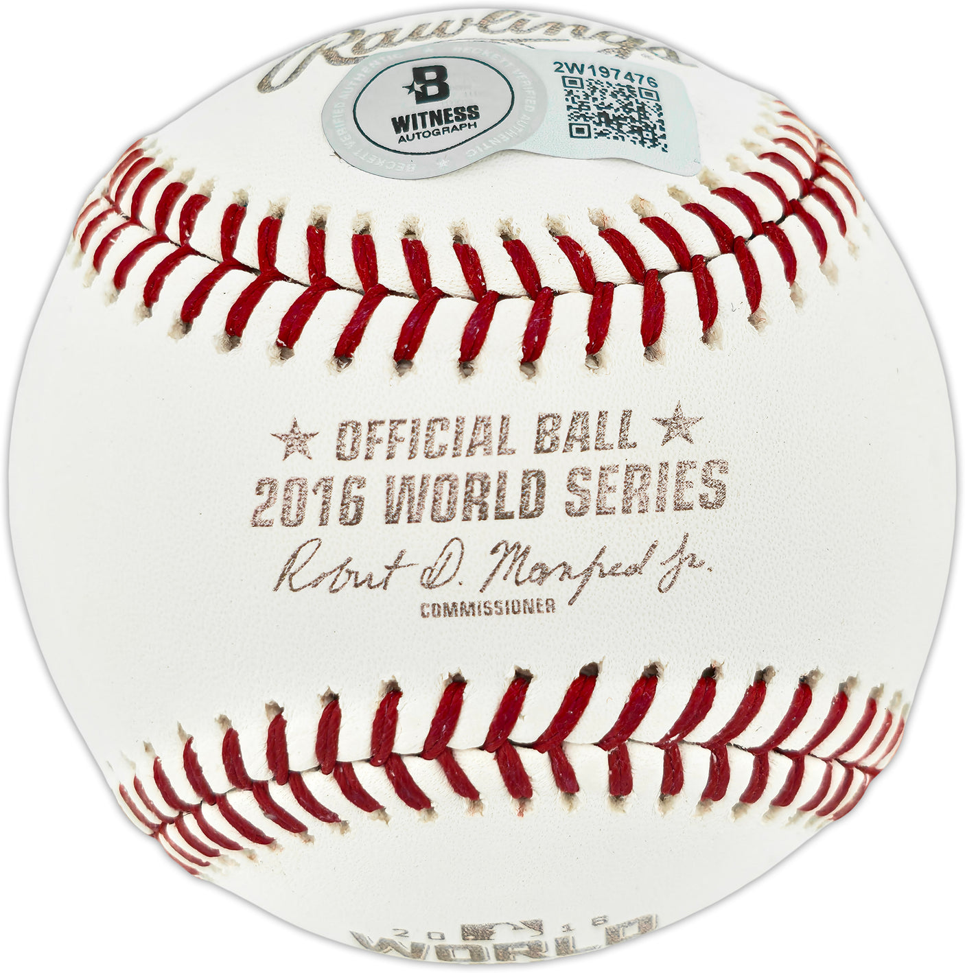 Sammy Sosa Autographed Official 2016 World Series Logo Baseball Chicago Cubs (Signed Twice) Beckett BAS Witness #2W197476