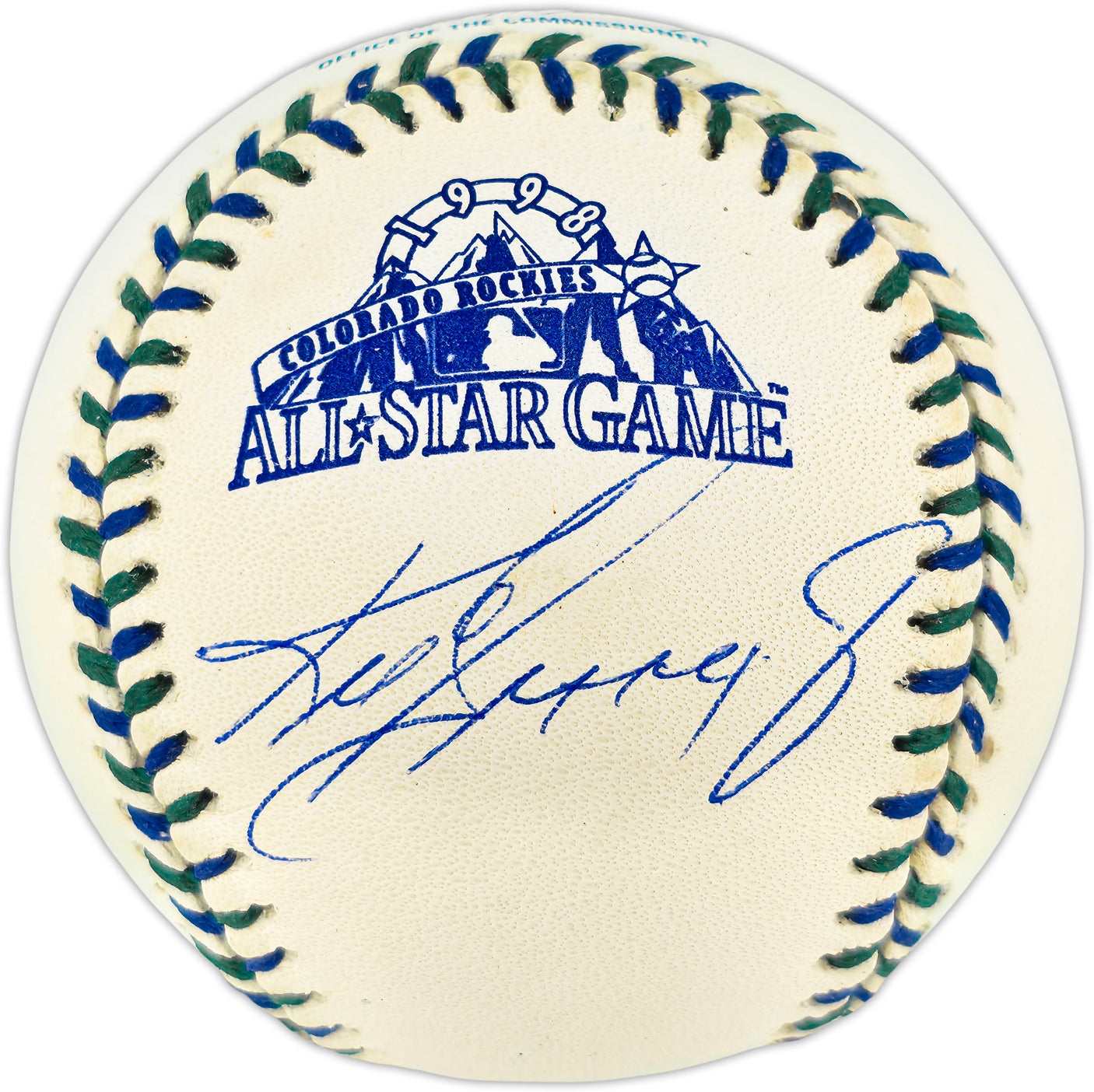 Ken Griffey Jr. Autographed Official 1998 All Star Game Logo Baseball Seattle Mariners Beckett BAS Witness #1W901411