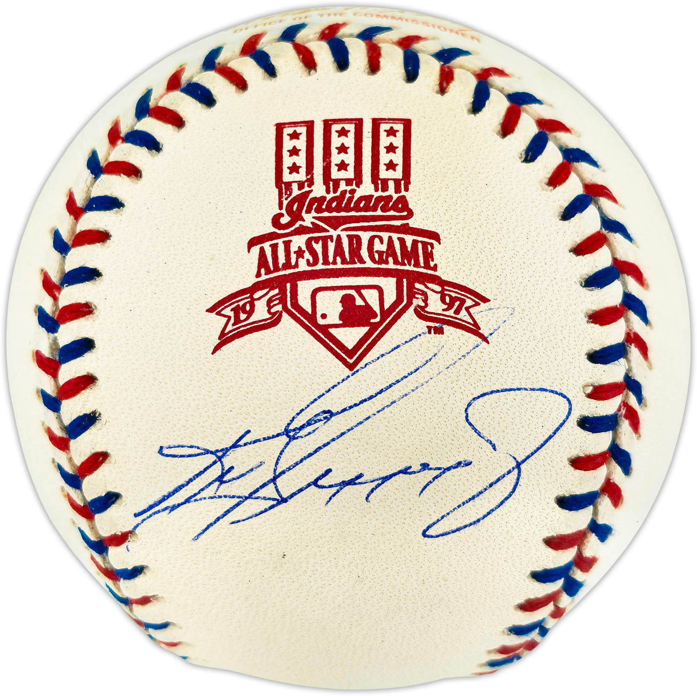 Ken Griffey Jr. Autographed Official 1997 All Star Game Logo Baseball Seattle Mariners Beckett BAS Witness #1W901412