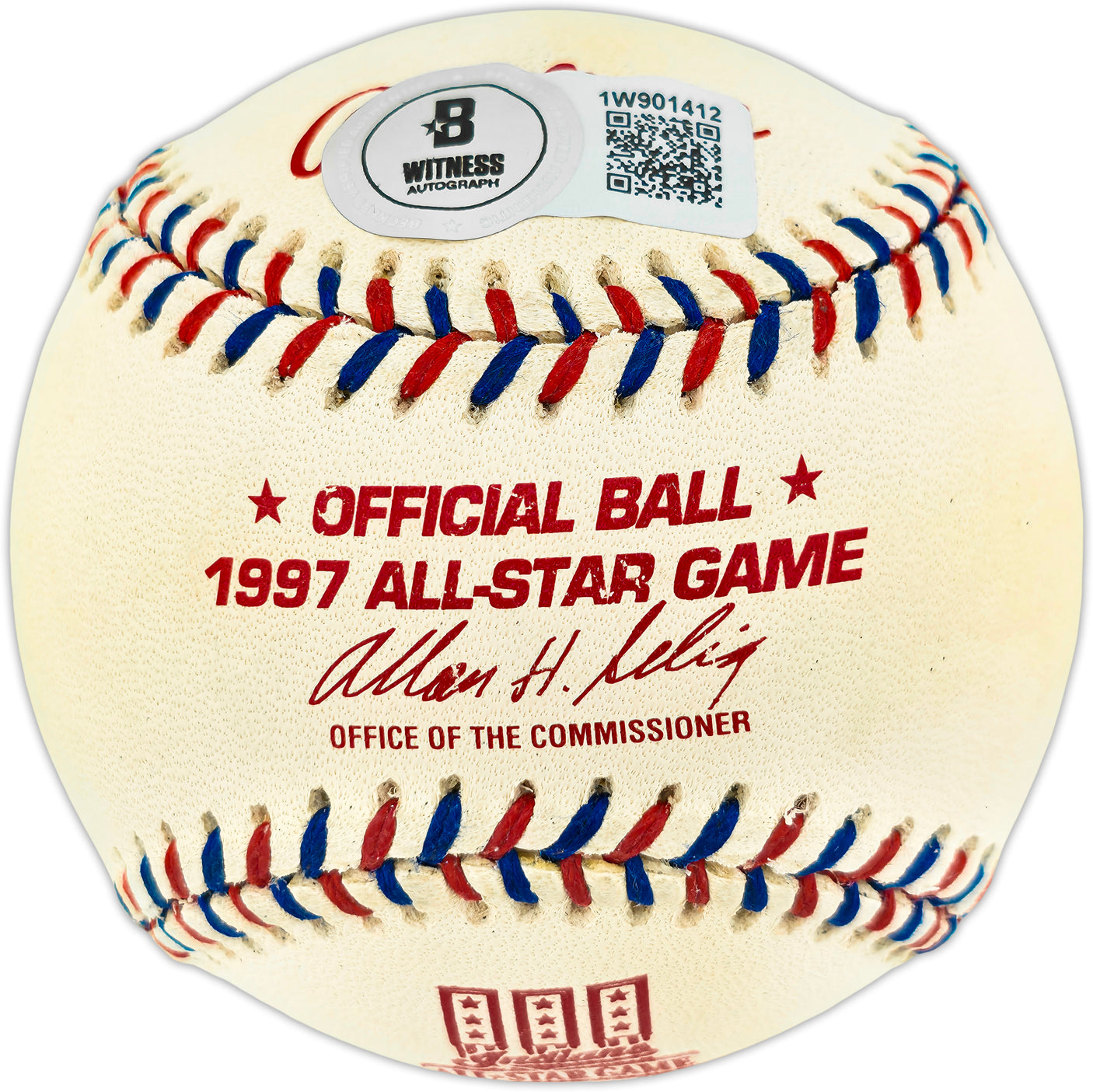 Ken Griffey Jr. Autographed Official 1997 All Star Game Logo Baseball Seattle Mariners Beckett BAS Witness #1W901412