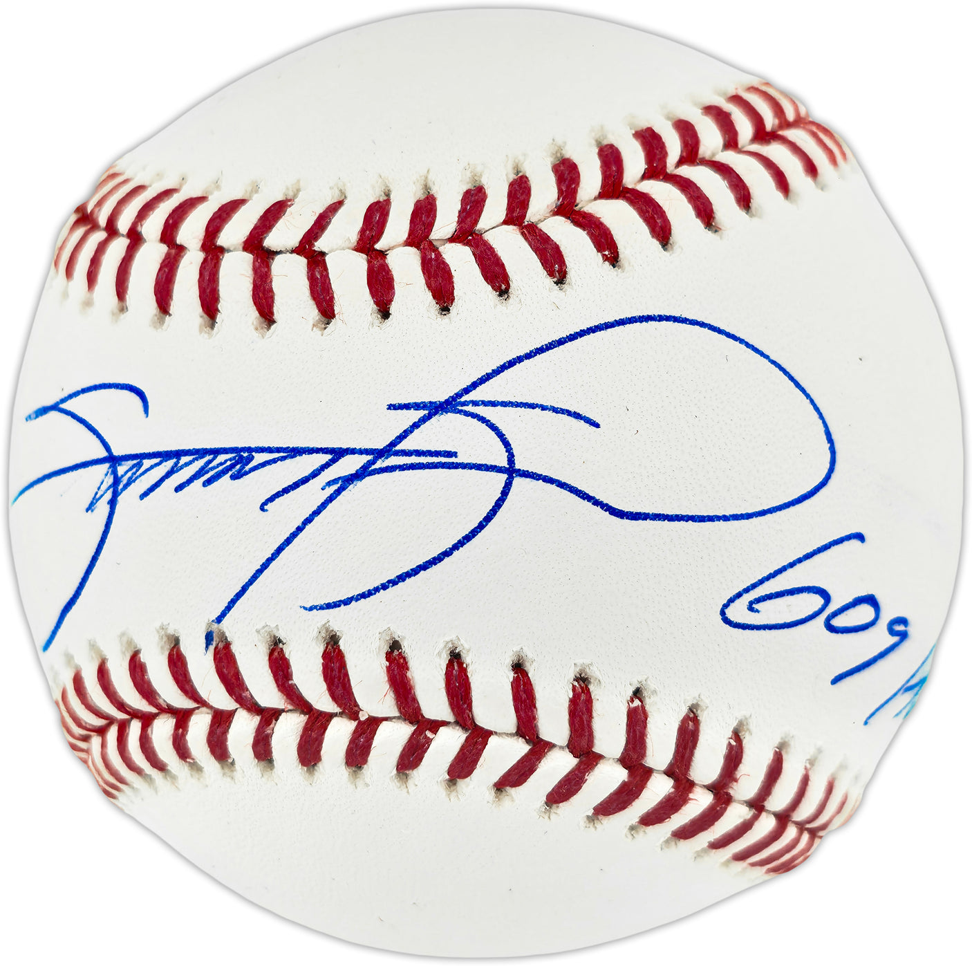 Sammy Sosa Autographed Official MLB Baseball Chicago Cubs "609 HRS" (Smudged) Beckett BAS QR #BQ06766