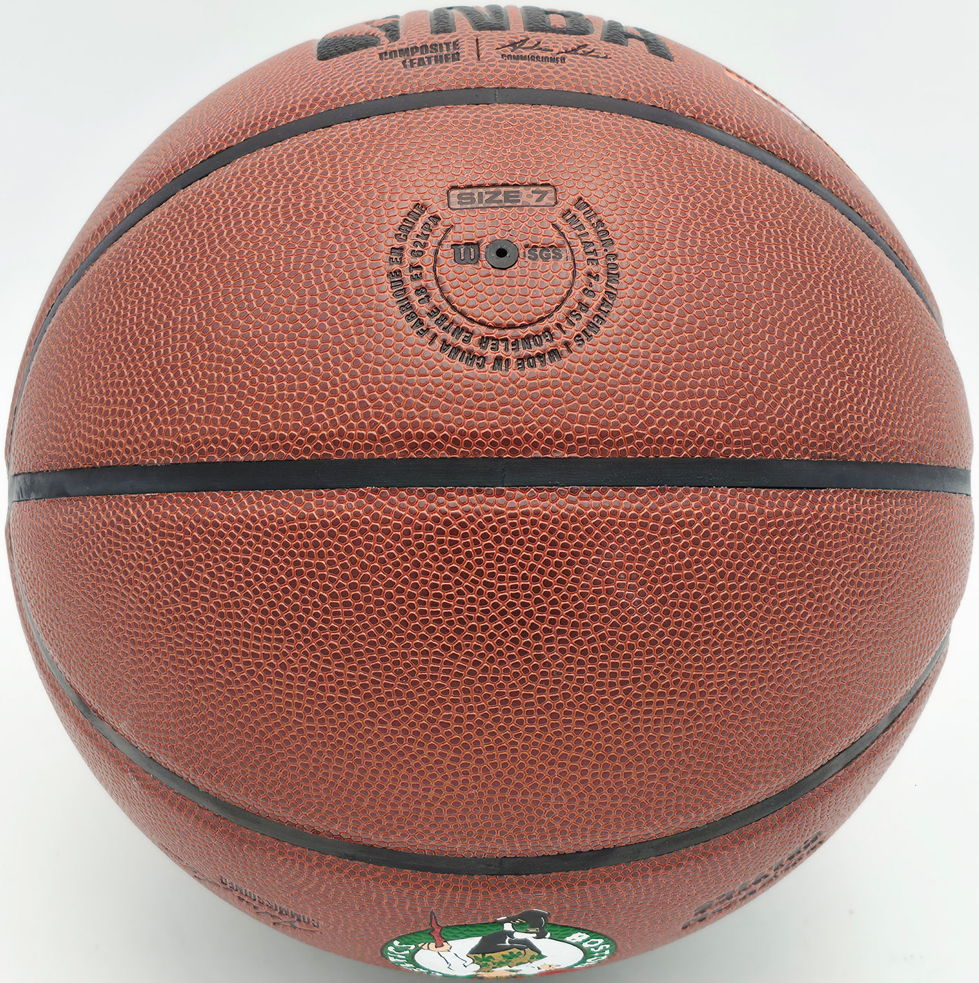 Larry Bird Autographed Wilson Leather Boston Celtics Logo Basketball PSA/DNA #4C25071