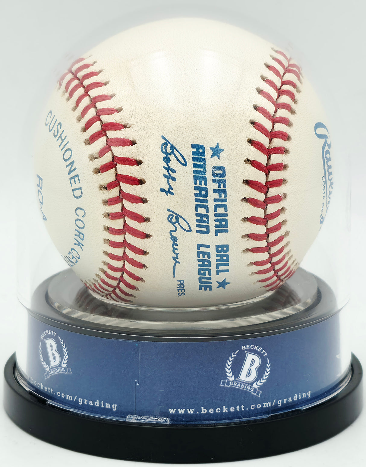 Joe Dimaggio Autographed Official AL Baseball New York Yankees Auto Grade Gem Mint 10 Beckett BAS #18282442