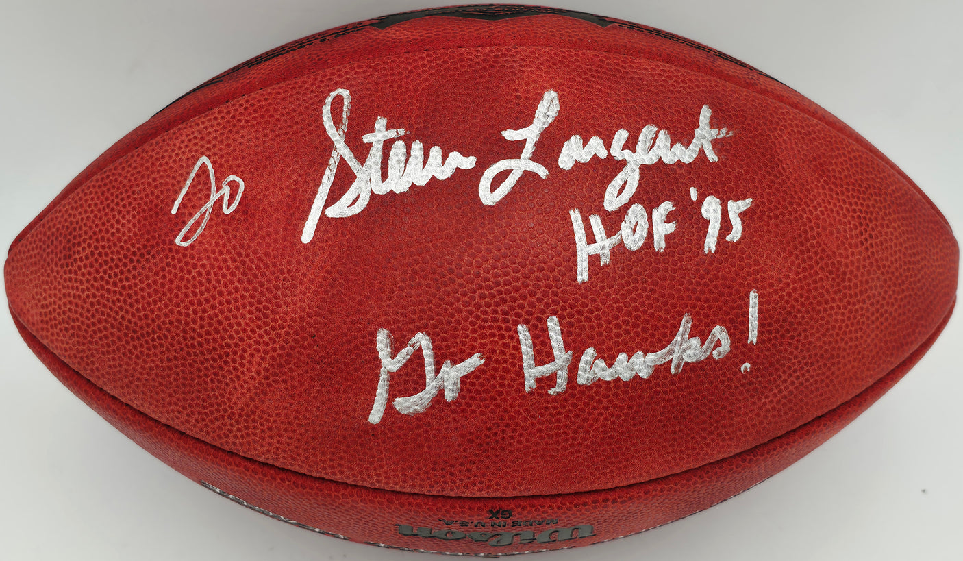 Steve Largent Autographed Seattle Seahawks Official NFL Leather SB XLVIII Champs Logo Football "HOF 95 Go Hawks!" PSA/DNA #6A14907