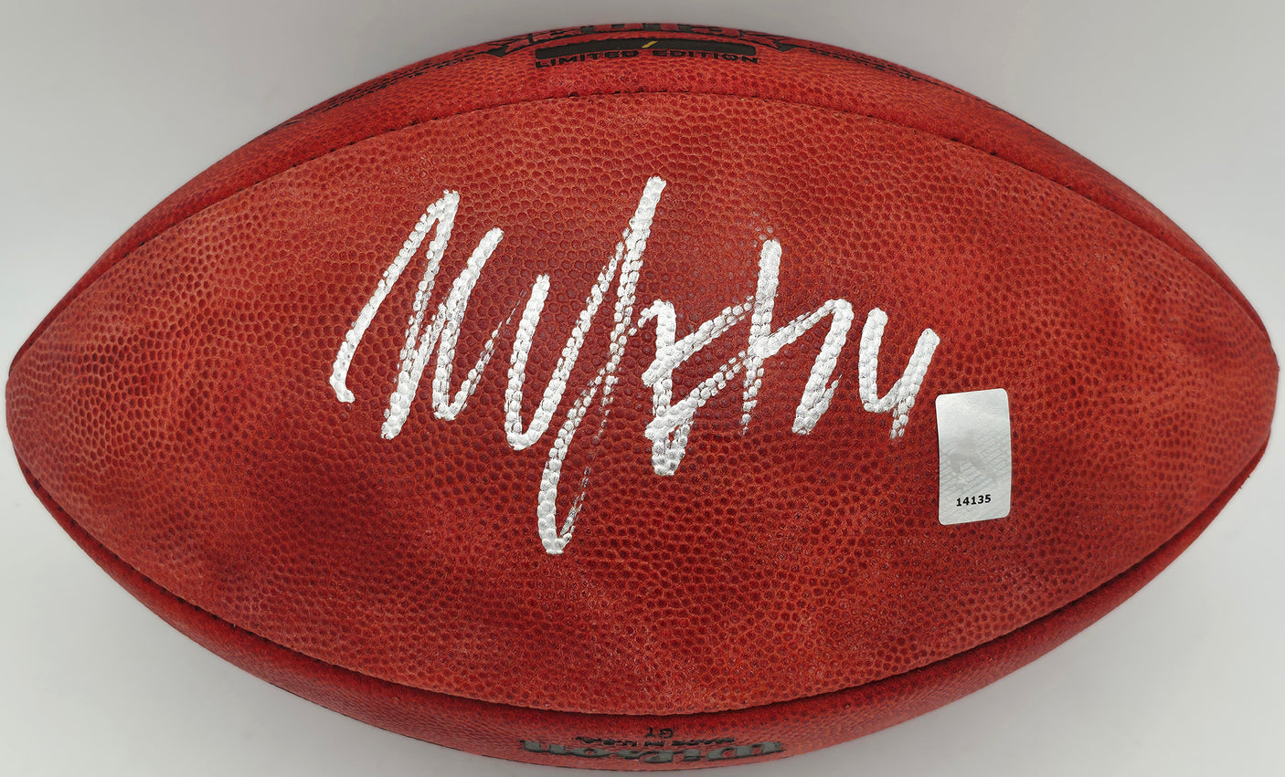 Marshawn Lynch Autographed Seattle Seahawks Official NFL Leather NFC Champions Logo Football ML Holo #14135