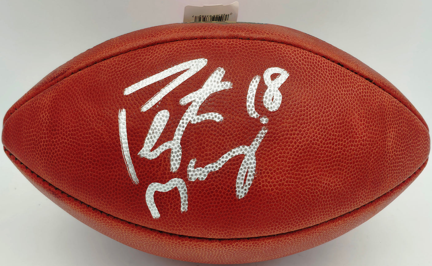 Peyton Manning Autographed Football Colts, Broncos Beckett BAS QR #BU86713
