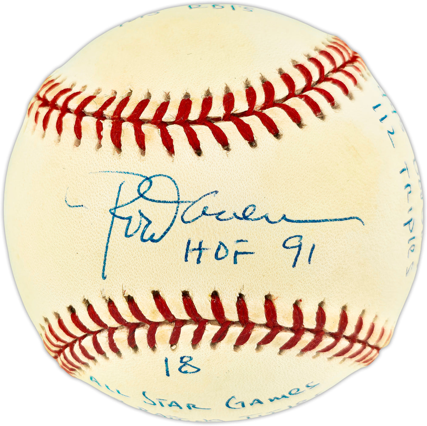 Rod Carew Autographed Official AL Statball Baseball Minnesota Twins, Los Angeles Angels 18 Inscriptions #560/1000 Beckett BAS QR #BU86741