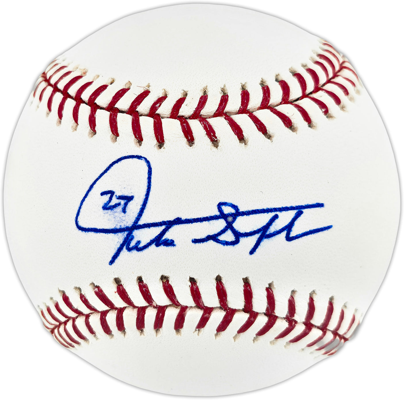 Giancarlo Stanton Autographed Official MLB Baseball New York Yankees (Smudged) Beckett BAS QR #BU87160