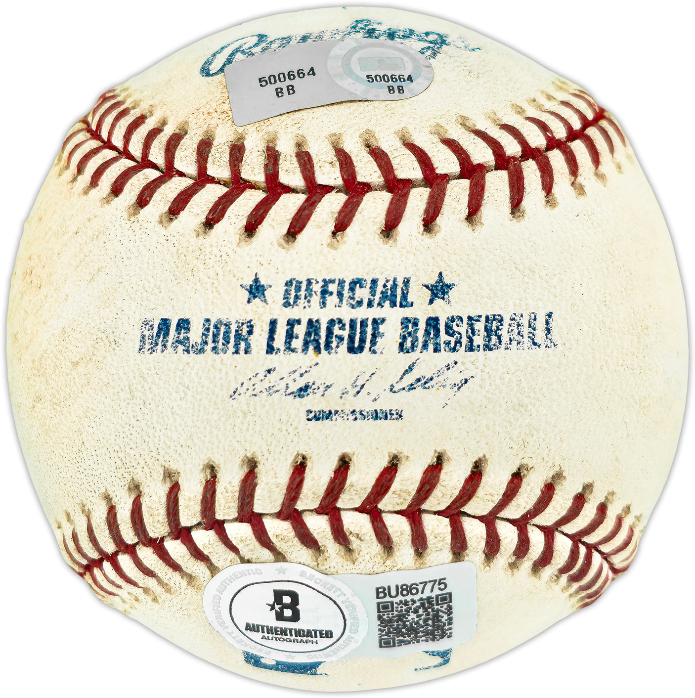 Frank Thomas Autographed Official Game Used 500th Home Run Game Baseball Toronto Blue Jays "500th HR Game 6/28/07" Beckett BAS QR #BU86775