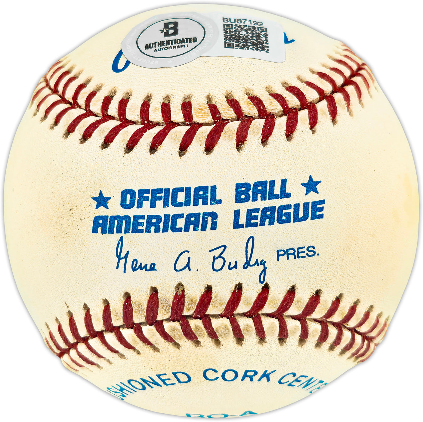 Norm Siebern Autographed Official AL Baseball New York Yankees Beckett BAS QR #BU87192