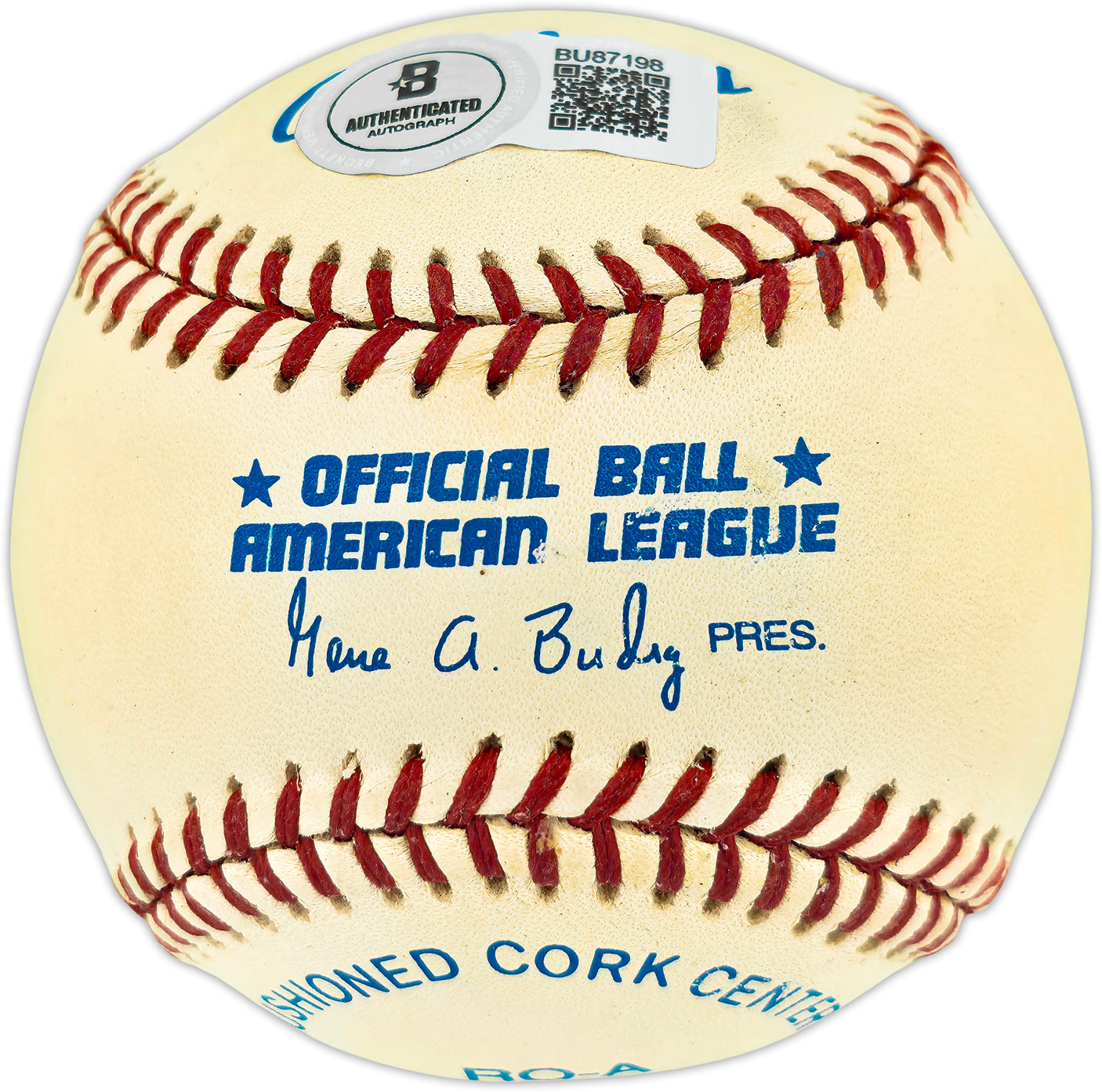 Steve Balboni Autographed Official AL Baseball New York Yankees Beckett BAS QR #BU87198