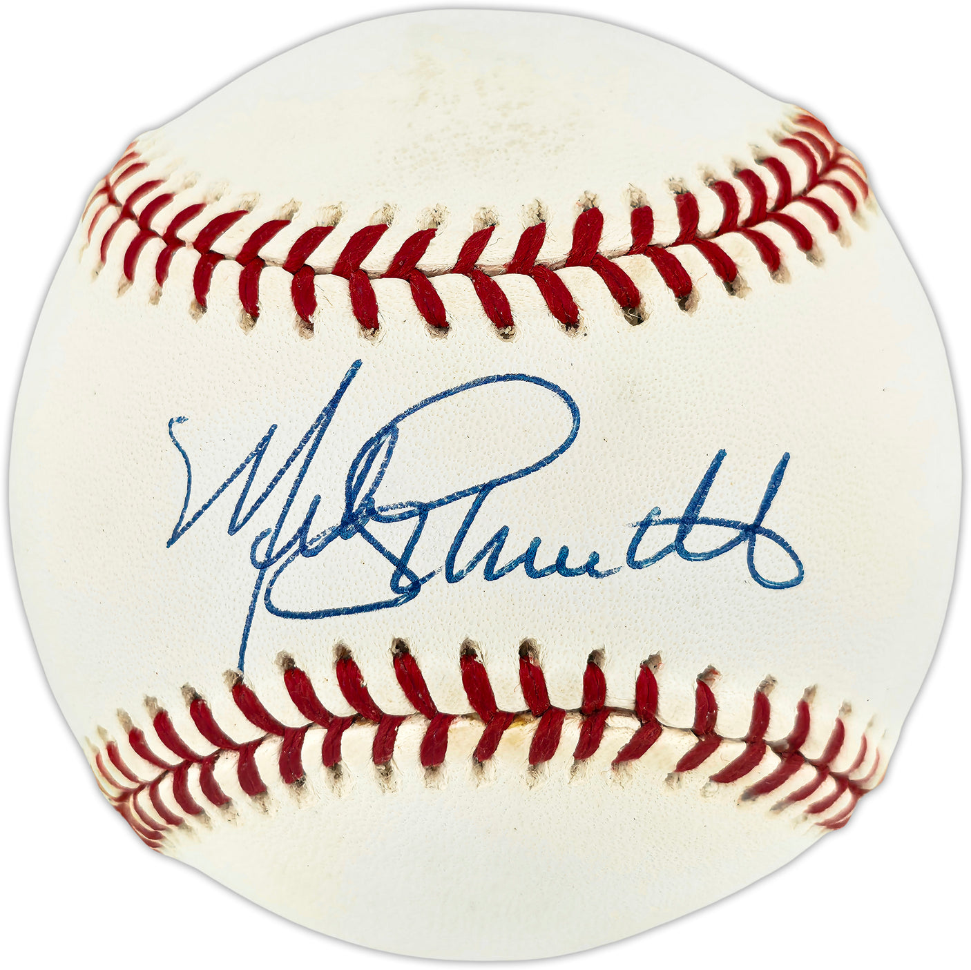 Mike Schmidt Autographed Official NL Baseball Philadelphia Phillies Beckett BAS QR #BU86788