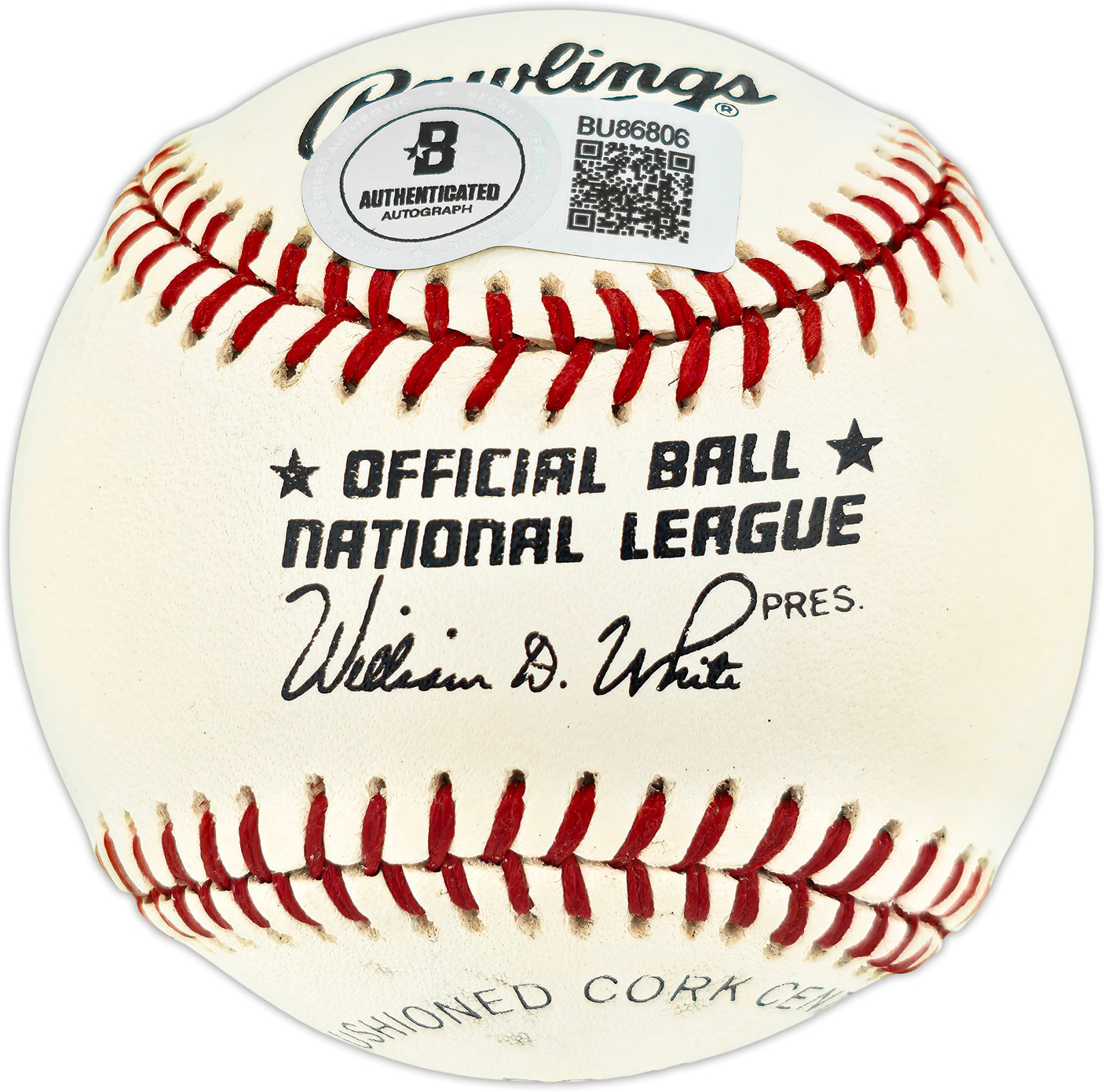 Bill Antonello Autographed Official NL Baseball Brooklyn Dodgers "To Frank" Beckett BAS QR #BU86806
