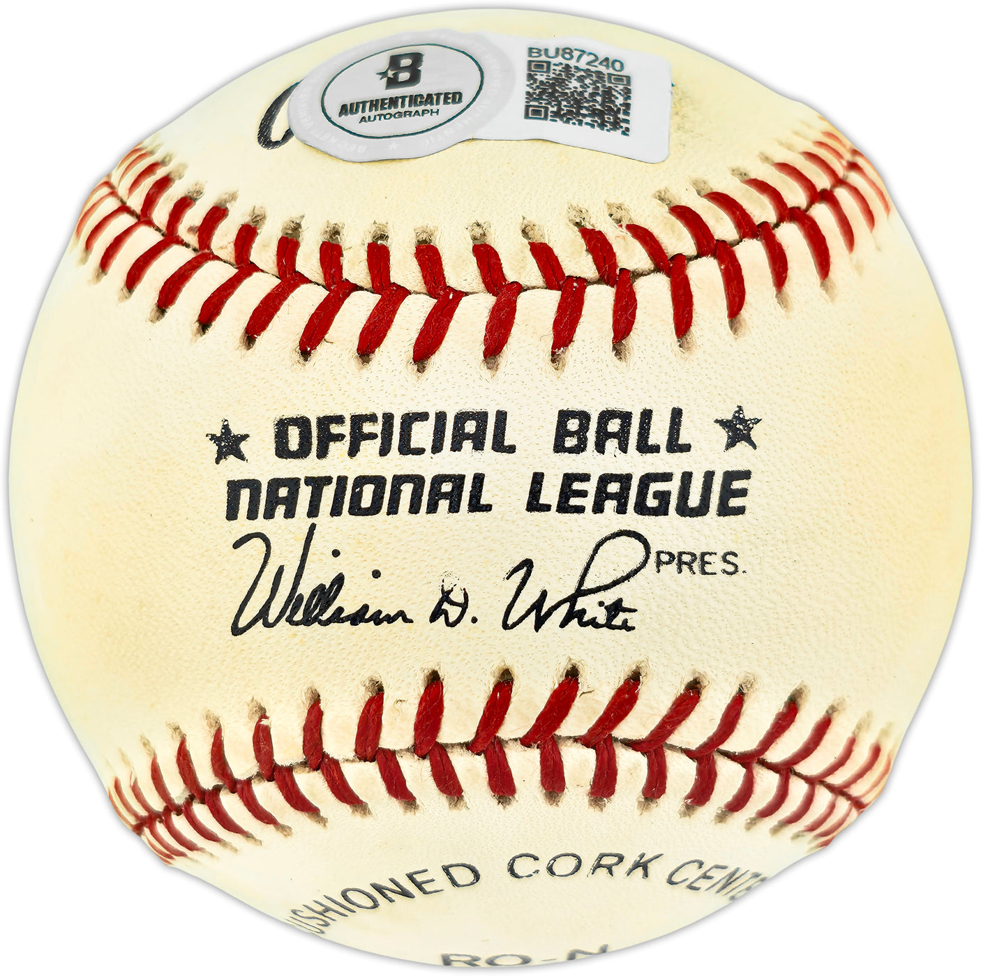 Don Drysdale Autographed Official NL Baseball Los Angeles Dodgers Beckett BAS QR #BU87240