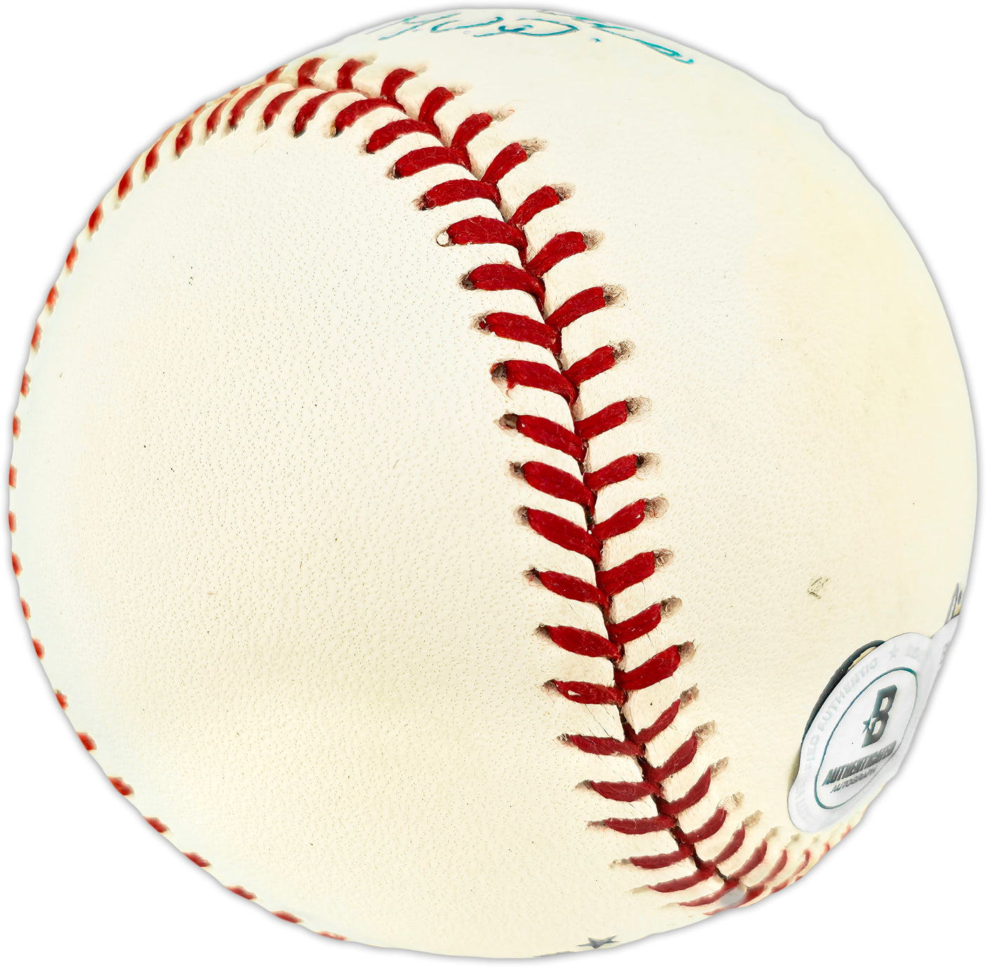 Johnny Podres Autographed Official Jackie Robinson NL Baseball Brooklyn Dodgers "55 WS MVP" Beckett BAS QR #BU86808