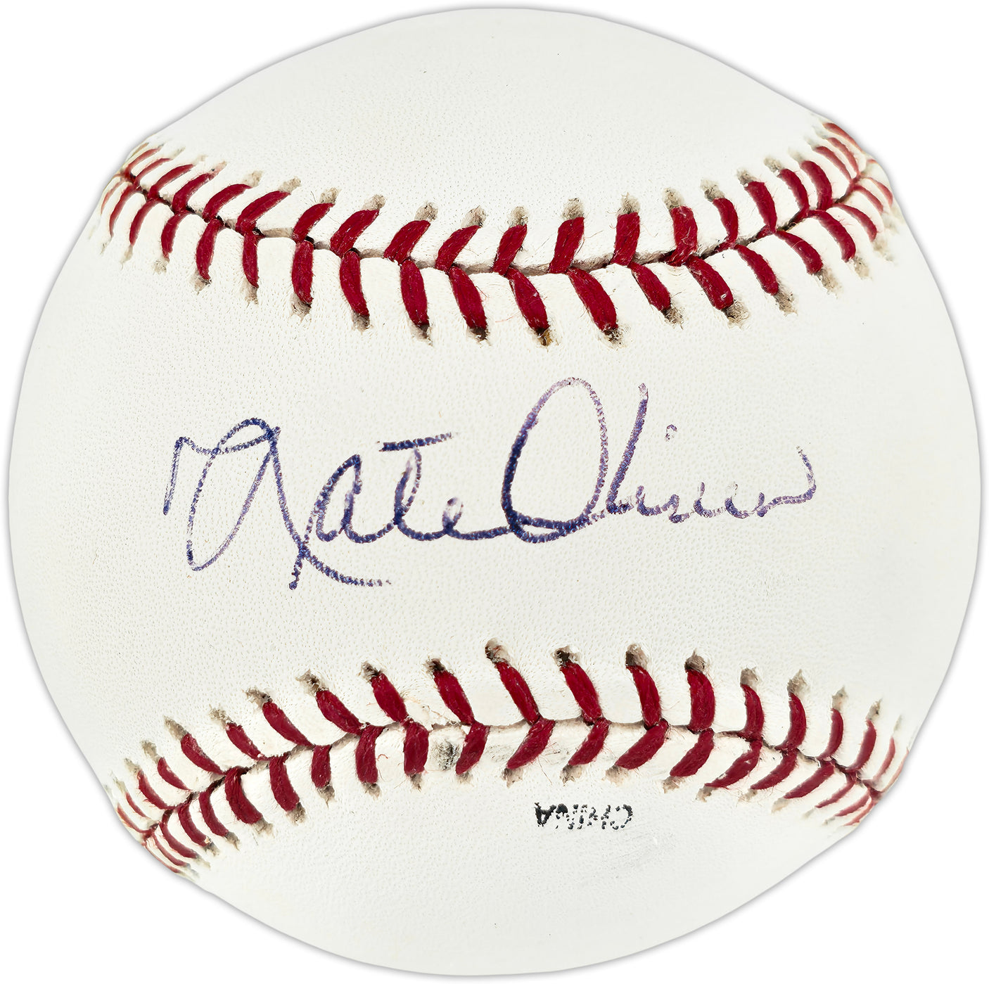 Nate Oliver Autographed Official Rawlings MLB Baseball Los Angeles Dodgers Beckett BAS QR #BU86819