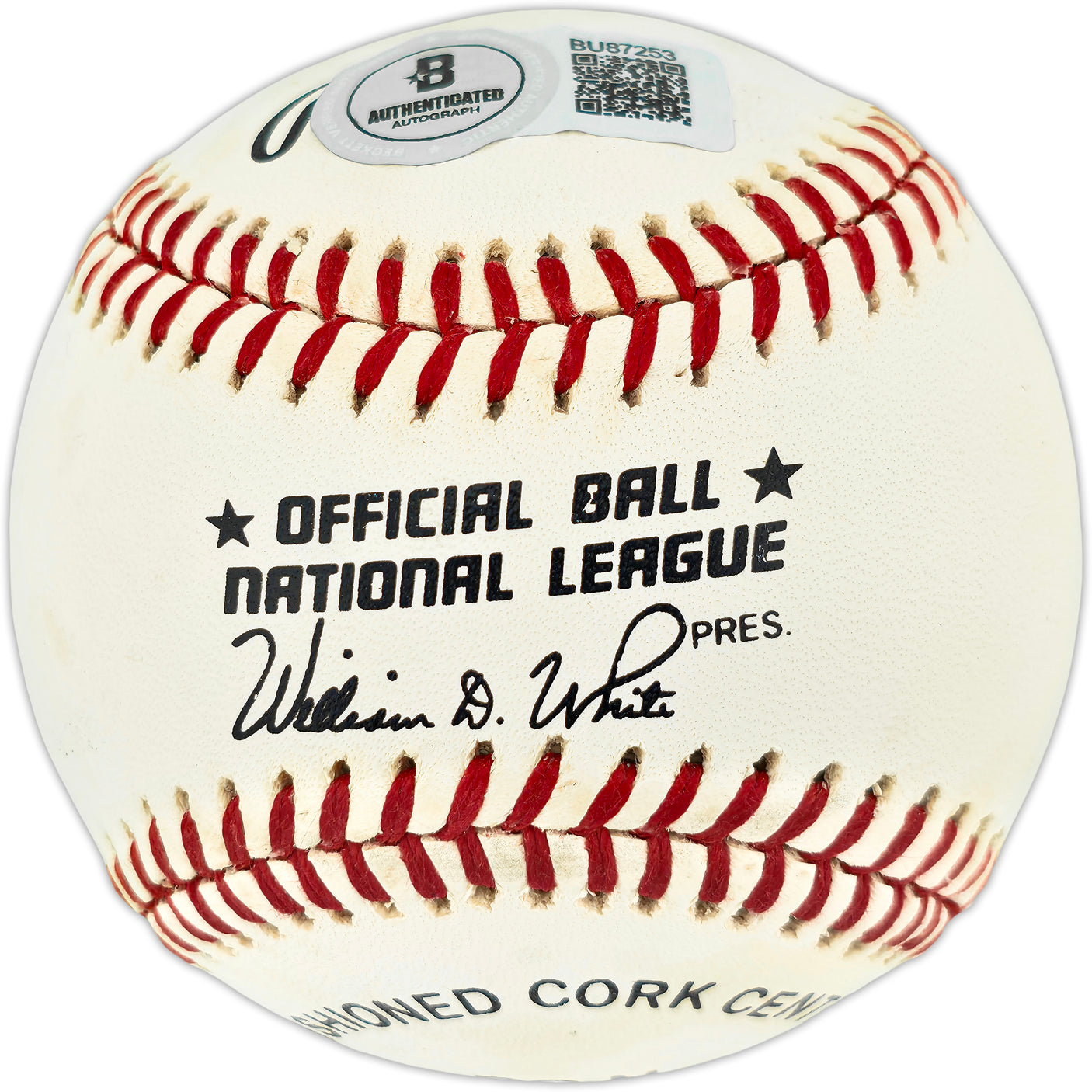 Mike Schmidt Autographed Official NL Baseball Philadelphia Phillies Beckett BAS QR #BU87253