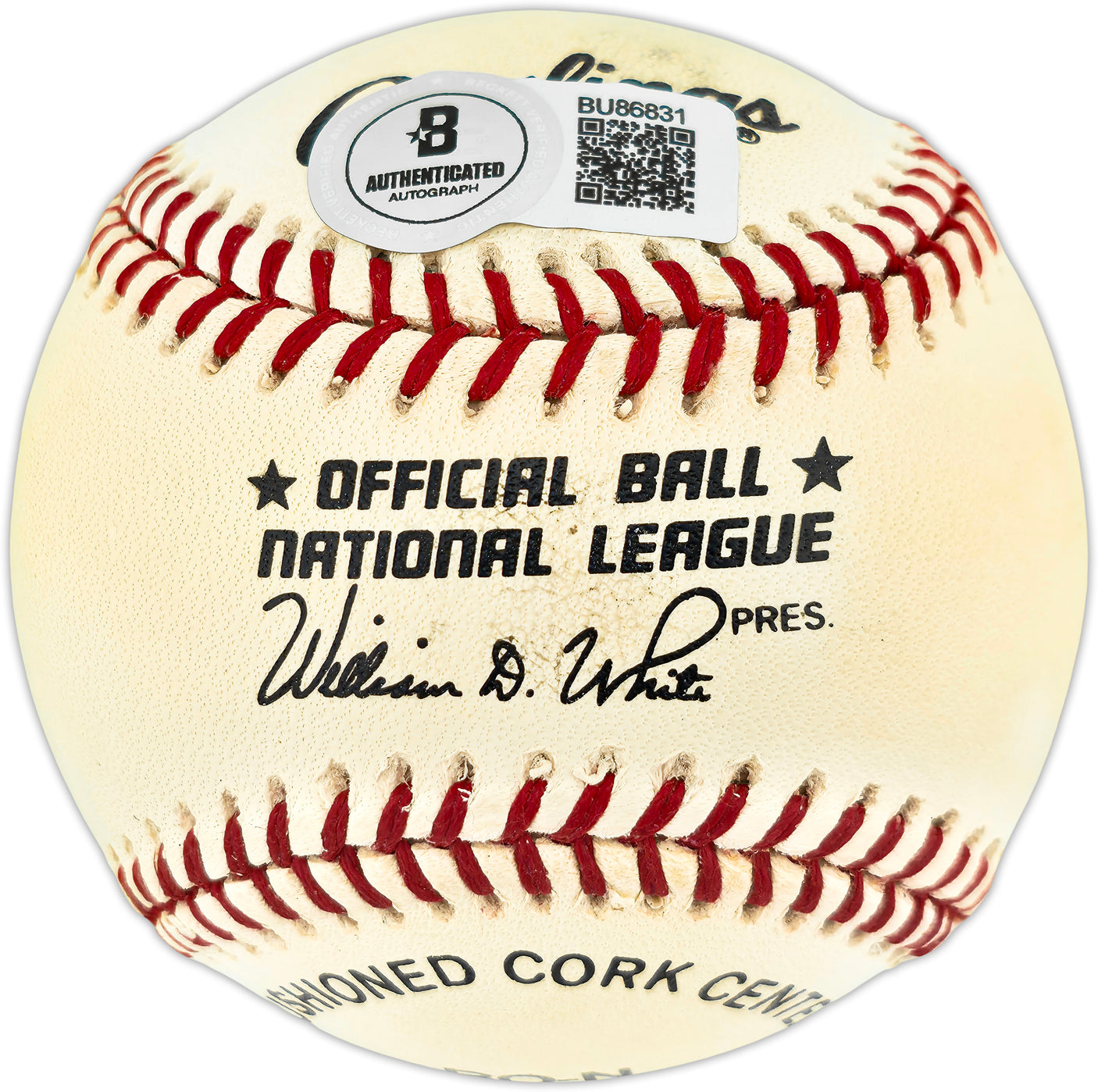 Mike Schmidt Autographed Official NL Baseball Philadelphia Phillies Beckett BAS QR #BU86831