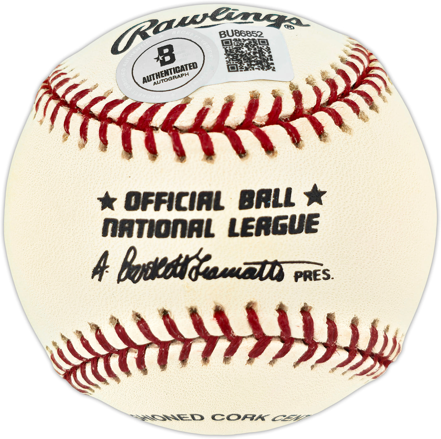 Joe Niekro Autographed Official NL Baseball Houston Astros Beckett BAS QR #BU86852