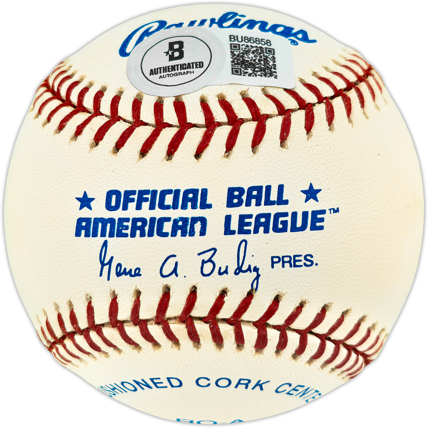 Sal Bando Autographed Official AL Baseball Oakland A's Beckett BAS QR #BU86858