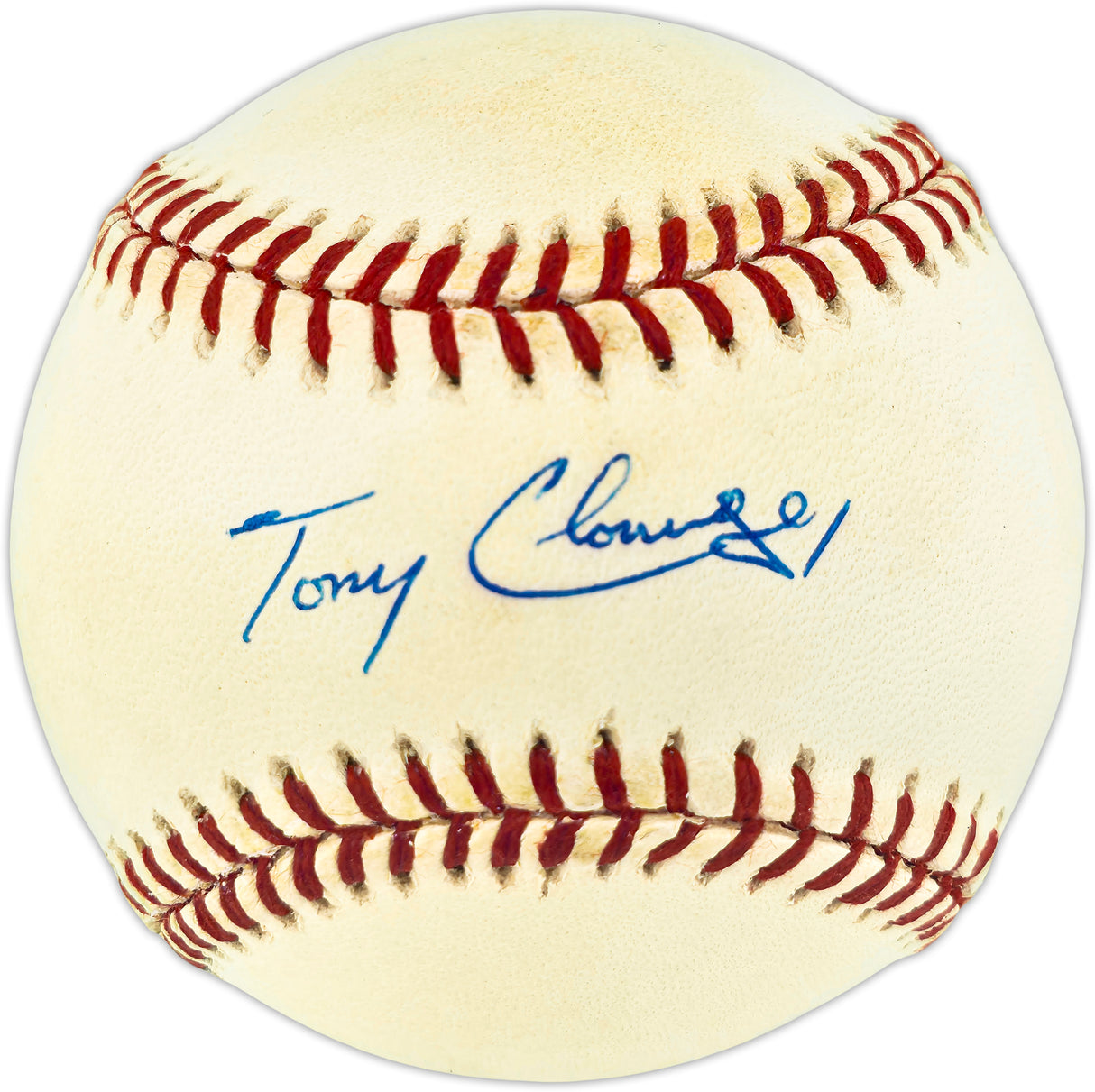 Tony Cloninger Autographed Official NL Baseball Atlanta Braves, Cincinnati Reds Beckett BAS QR #BU86913