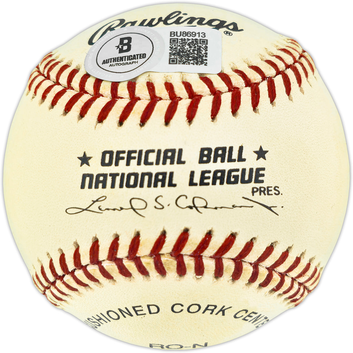 Tony Cloninger Autographed Official NL Baseball Atlanta Braves, Cincinnati Reds Beckett BAS QR #BU86913