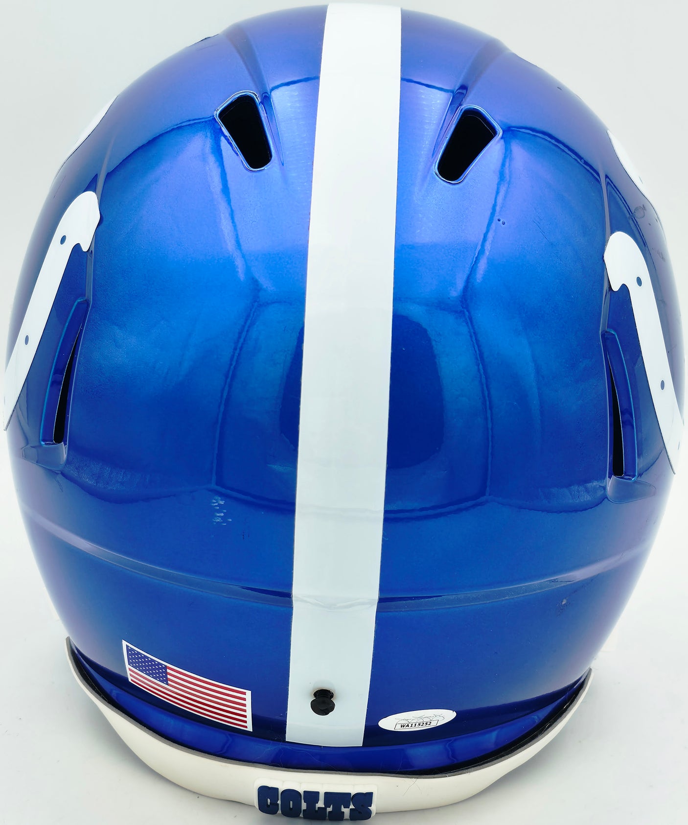 Darius Leonard Autographed Indianapolis Colts Full Size Flash Blue Replica Speed Helmet JSA #WA115252