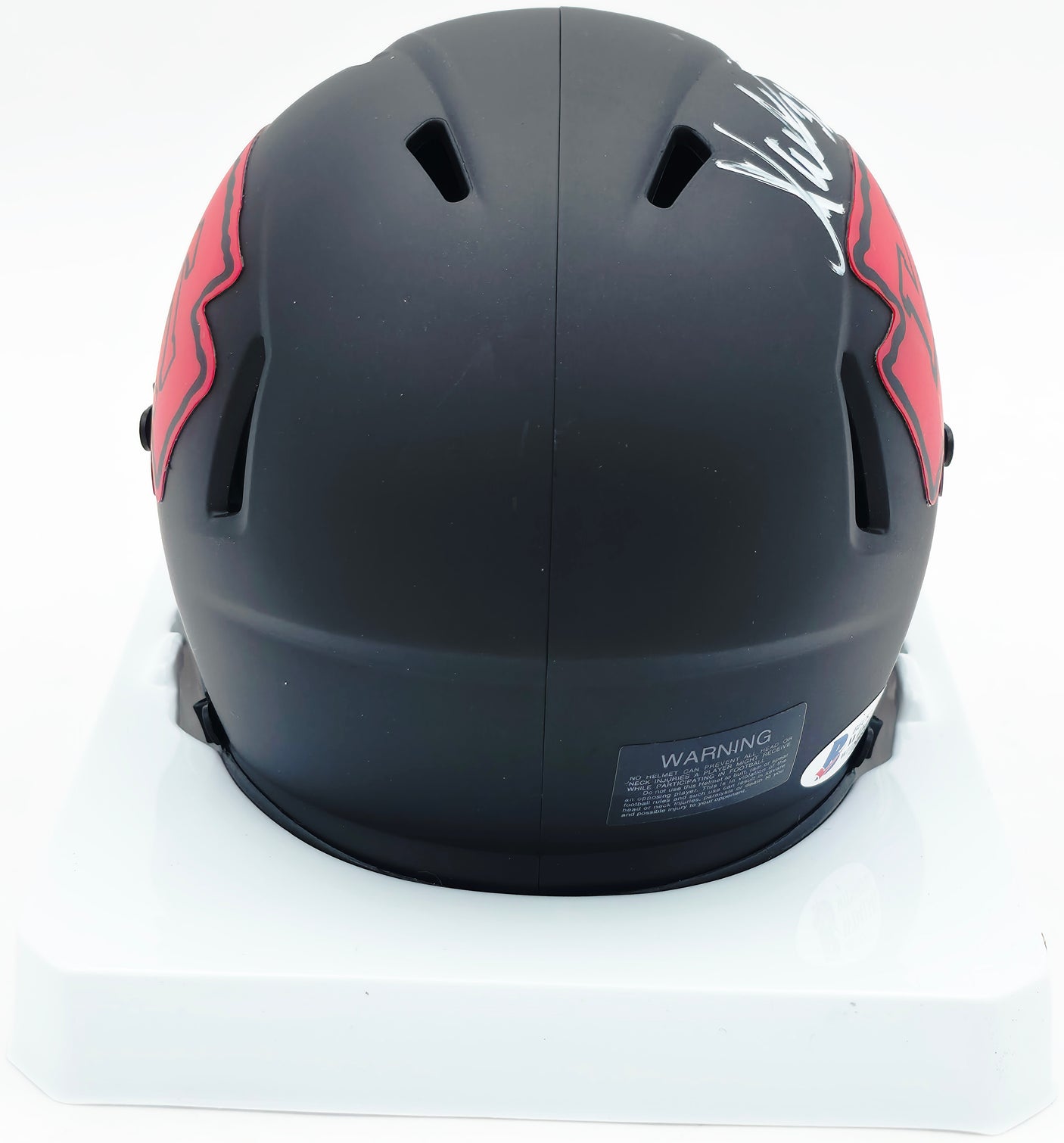 Marcus Allen Autographed Kansas City Chiefs Eclipse Black Speed Mini Helmet Beckett BAS Witness #WD41346