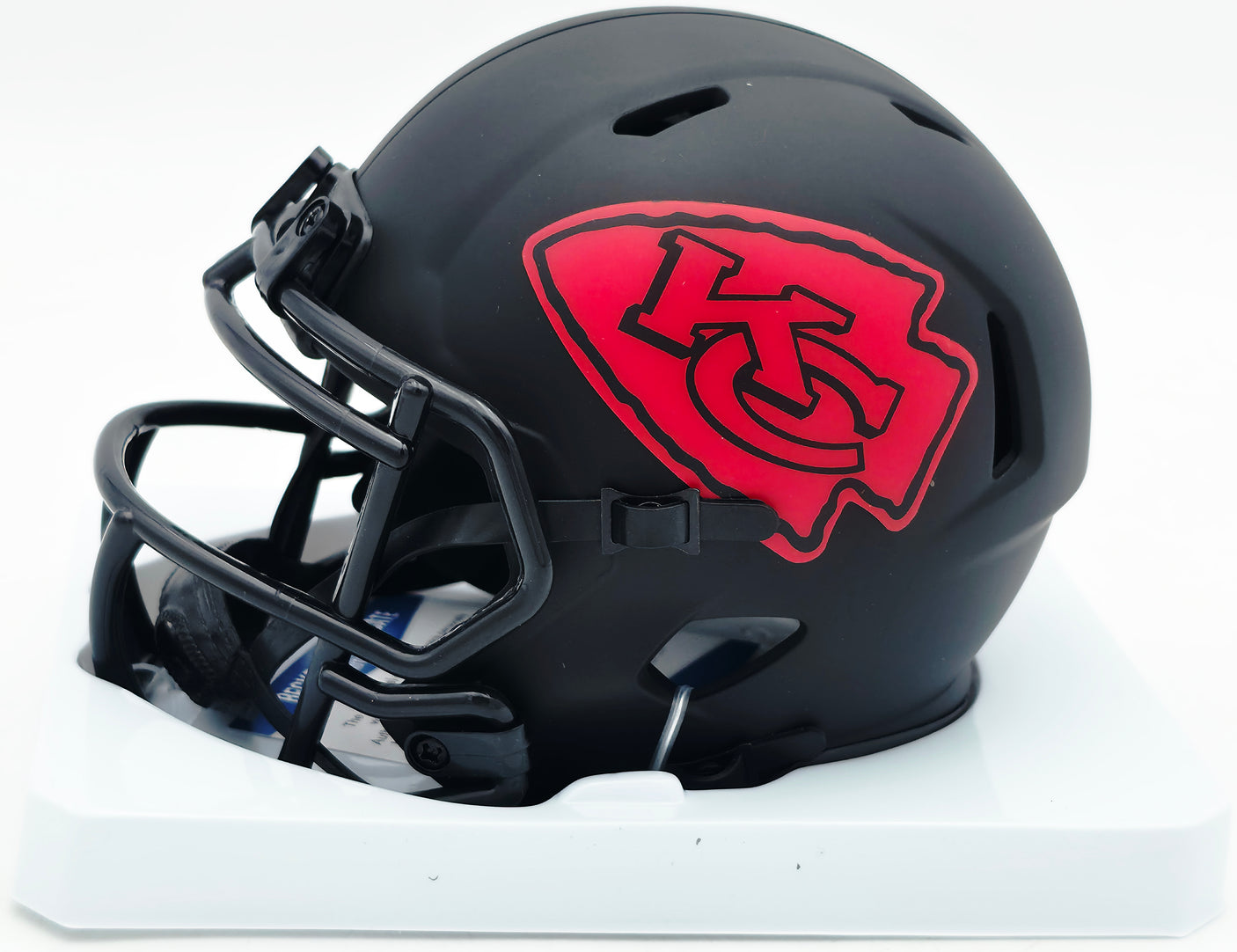 Marcus Allen Autographed Kansas City Chiefs Eclipse Black Speed Mini Helmet Beckett BAS Witness #WD41346