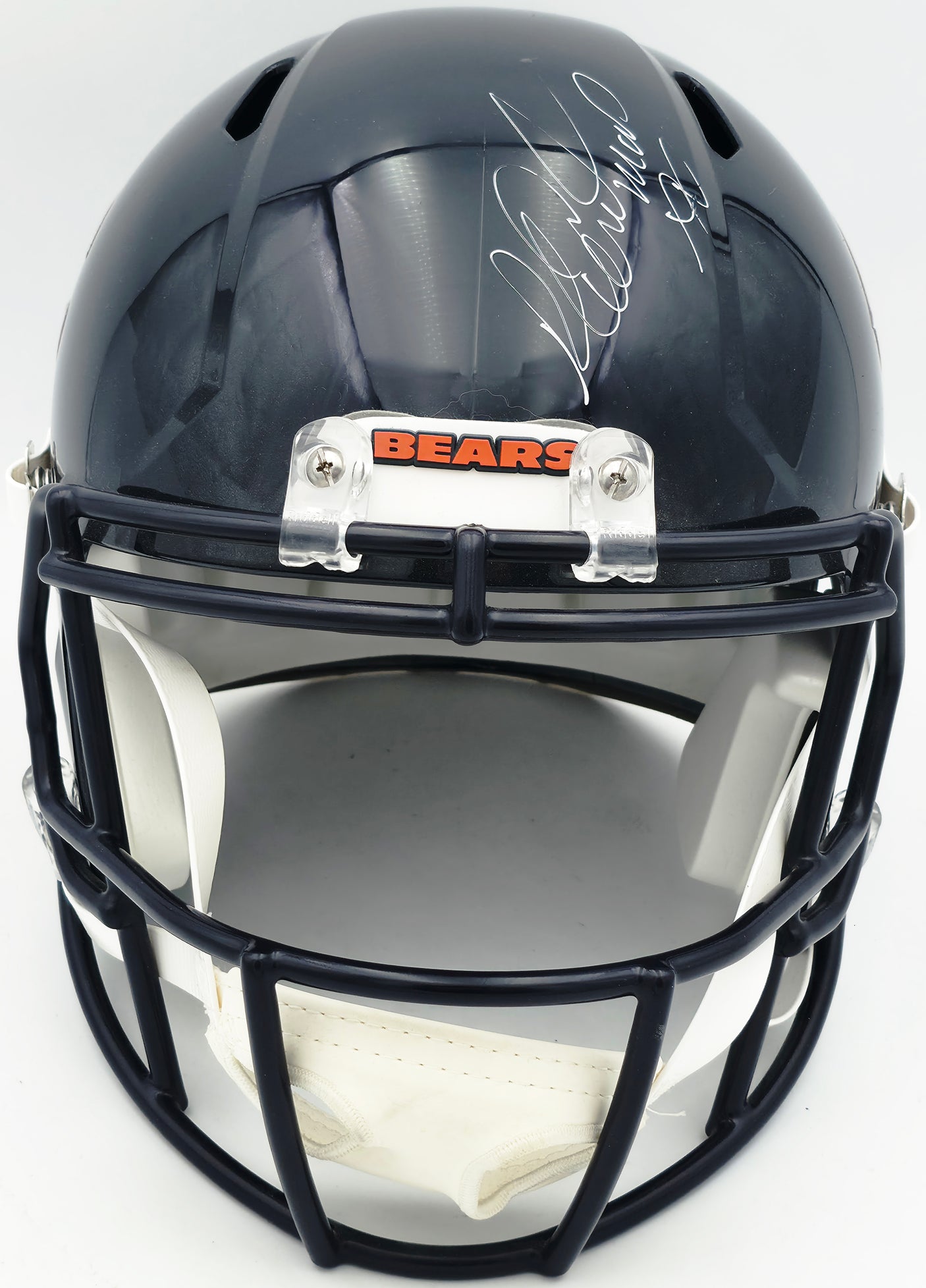 Richard Dent Autographed Chicago Bears Full Size Blue Replica Helmet "MVP XX" Beckett BAS QR #WN50743