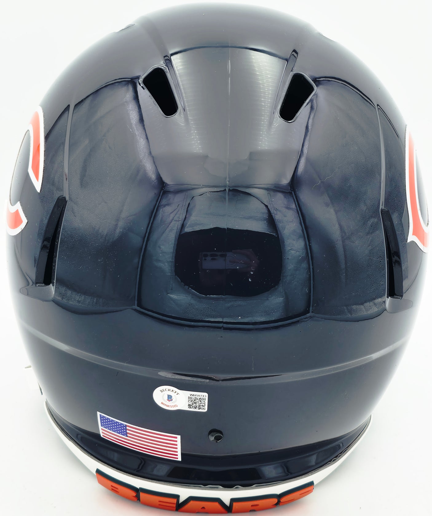 Richard Dent Autographed Chicago Bears Full Size Blue Replica Helmet "MVP XX" Beckett BAS QR #WN50743