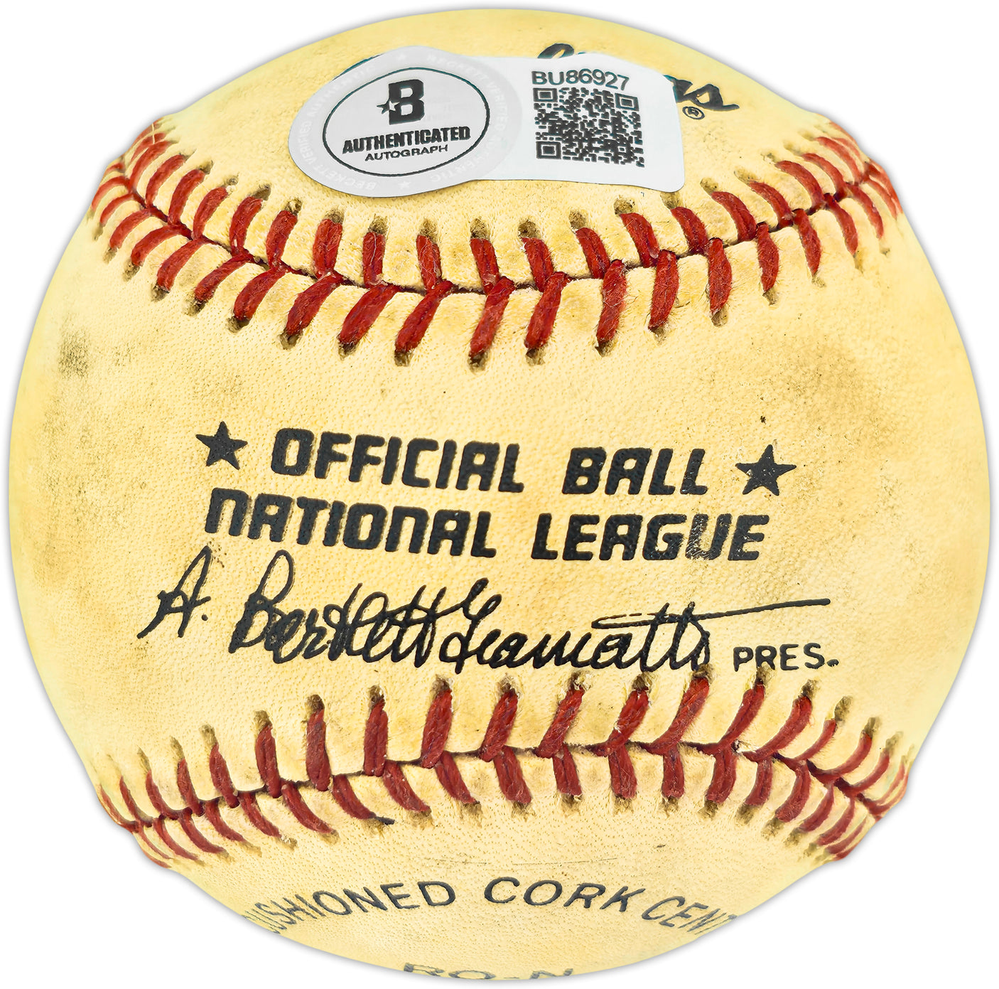 Earl Battey Autographed Official NL Baseball Minnesota Twins Beckett BAS QR #BU86927