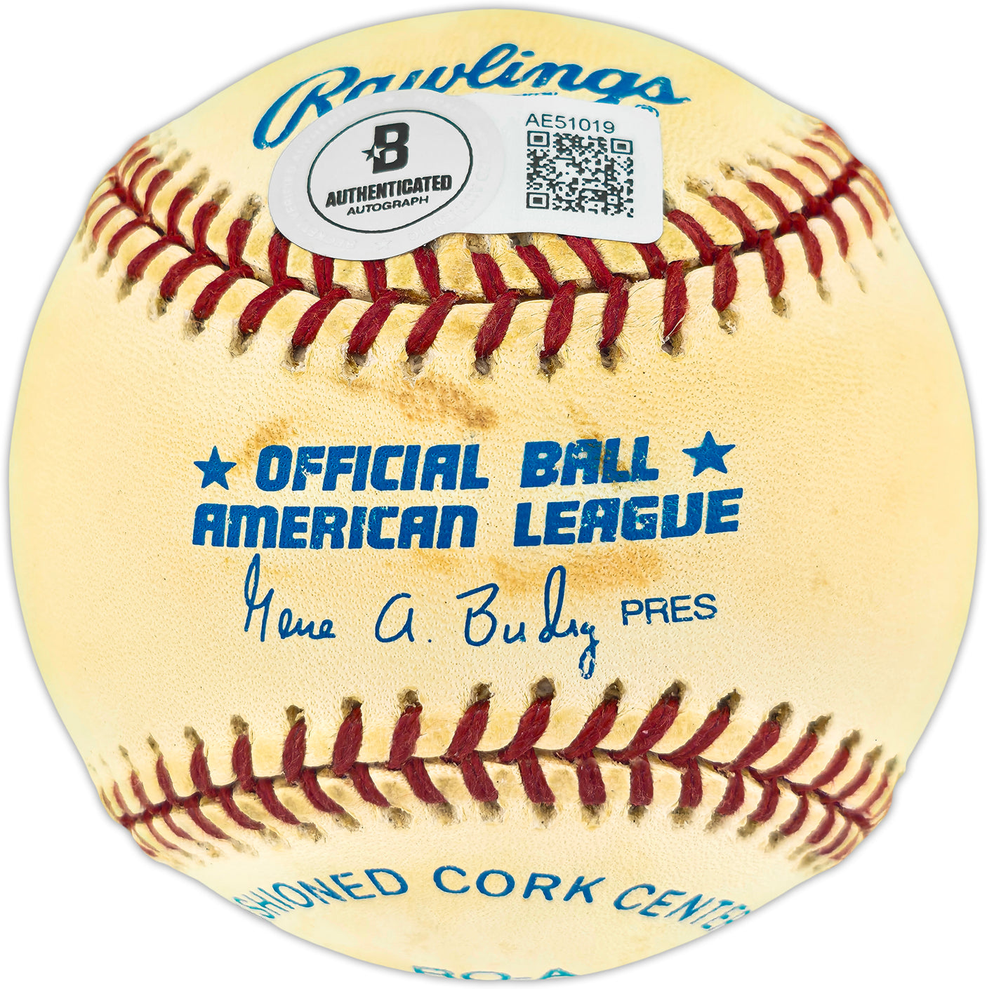 Ken Griffey Jr. & Jay Buhner Autographed Official AL Baseball Seattle Mariners Beckett BAS #AE51019