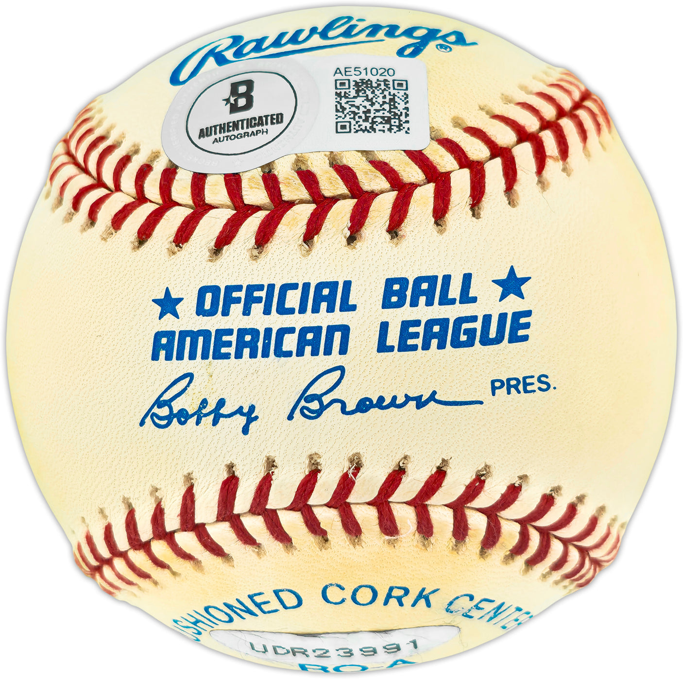 Ted Williams Autographed Official AL Baseball Boston Red Sox Beckett BAS #AE51020