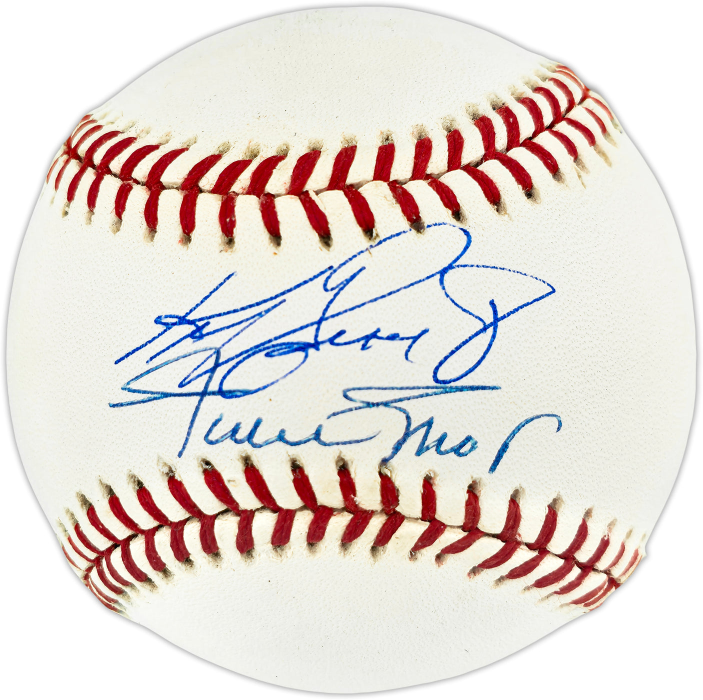 Willie Mays & Ken Griffey Jr. Autographed Official NL Baseball Beckett BAS #AE49066
