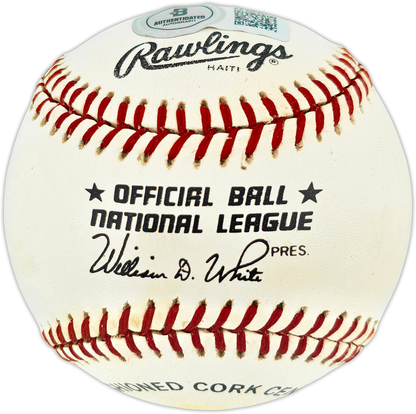 Willie Mays & Ken Griffey Jr. Autographed Official NL Baseball Beckett BAS #AE49067