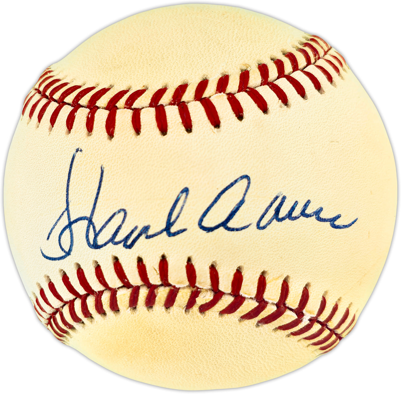 Hank Aaron Autographed Official NL Baseball Atlanta Braves Beckett BAS #AE49080