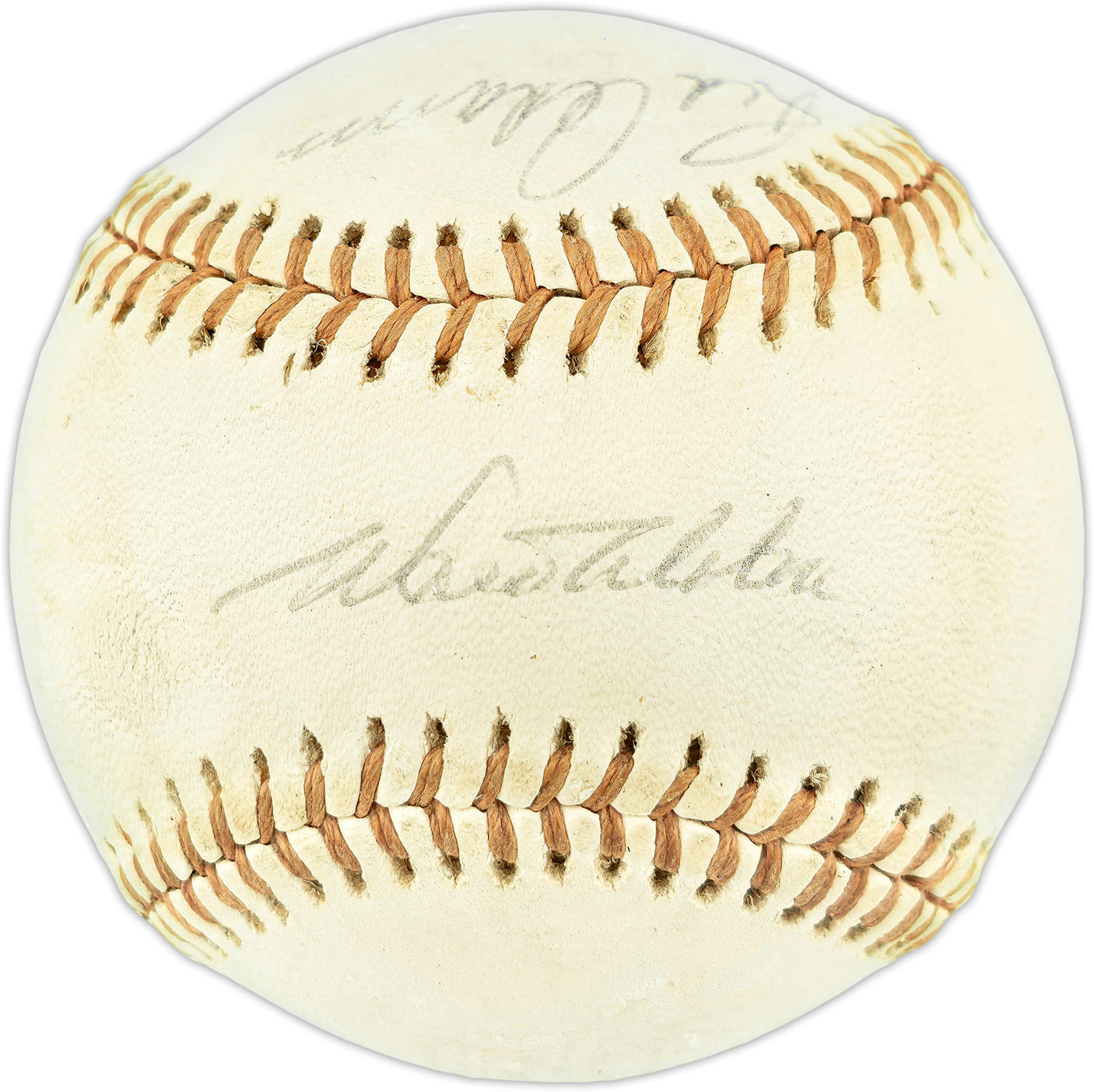 1974 Los Angeles Dodgers Autographed Official Feeney NL Baseball With 6 Signatures Including Walt Alston & Steve Garvey Beckett BAS #AE49077