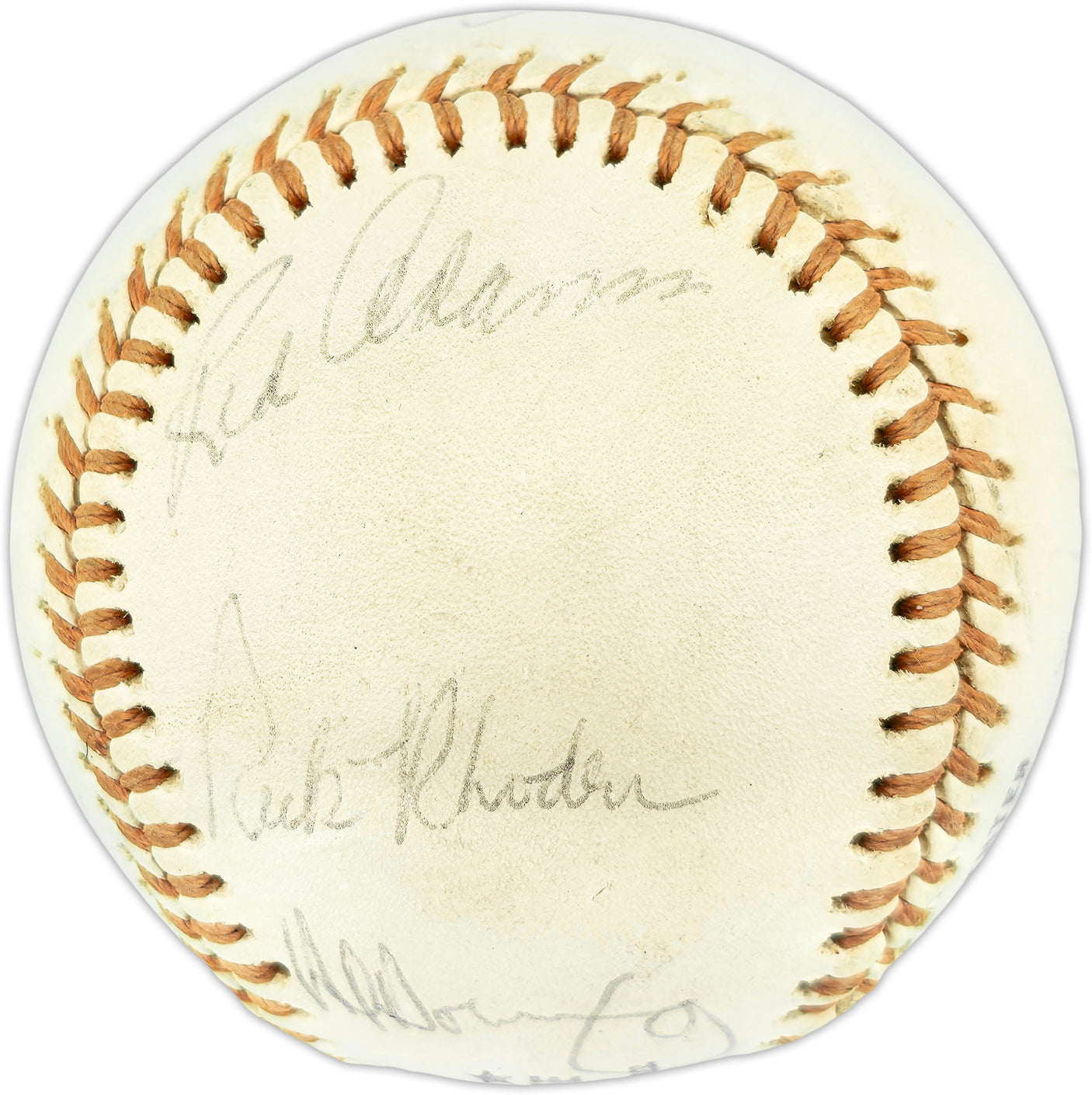 1974 Los Angeles Dodgers Autographed Official Feeney NL Baseball With 6 Signatures Including Walt Alston & Steve Garvey Beckett BAS #AE49077