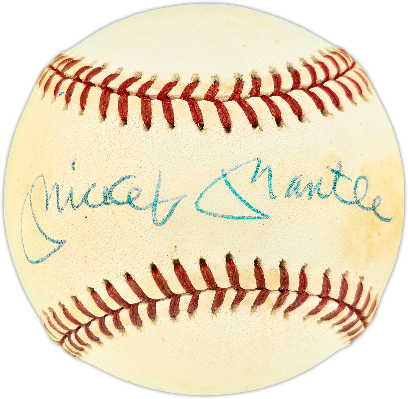 Mickey Mantle Autographed Official AL Baseball New York Yankees Beckett BAS #AE49074