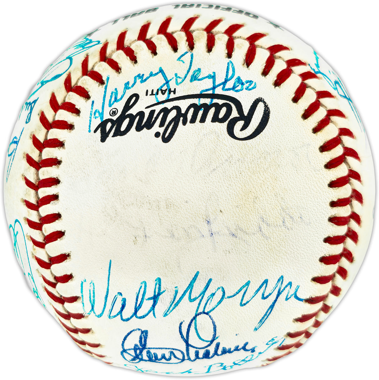 Brooklyn Dodger Greats Autographed Official NL Baseball With 28 Signatures Including Billy Herman Beckett BAS #AE49194