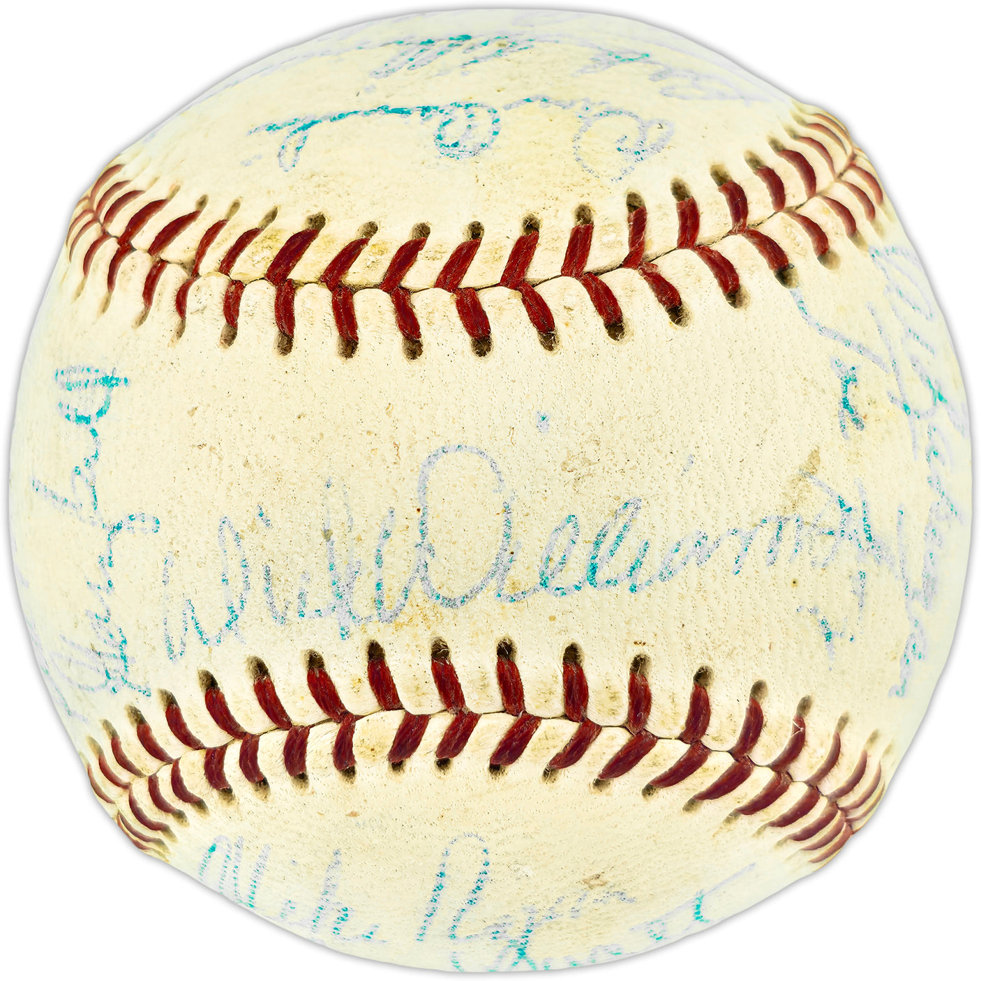 1967 Boston Red Sox Team Autographed Official Baseball With 26 Signatures Including Tony Conigliaro & Sparky Lyle Beckett BAS #AE49082