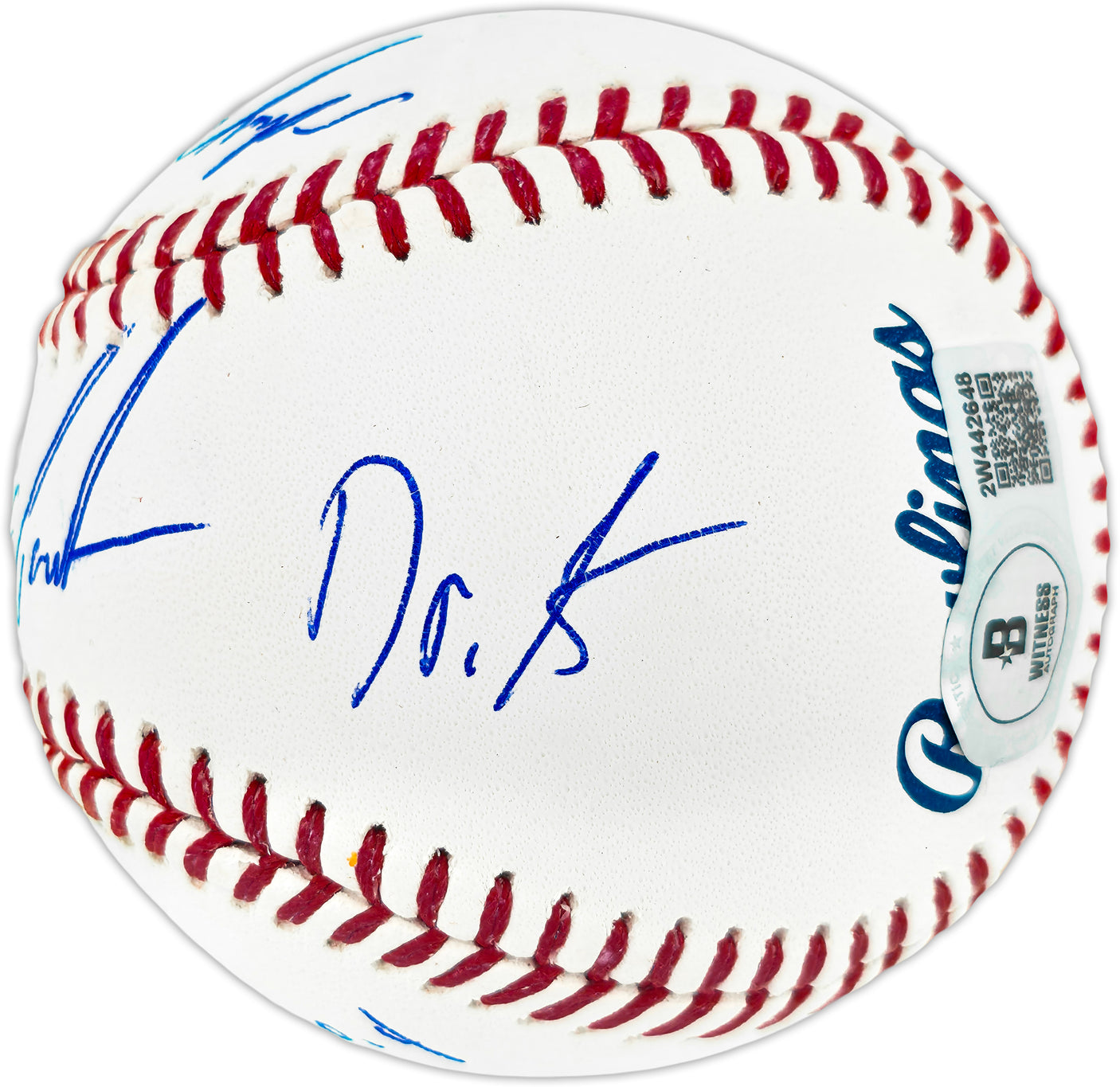 Dwight "Doc" Gooden Autographed Official Statball MLB Baseball New York Mets Beckett BAS Witness #2W442648