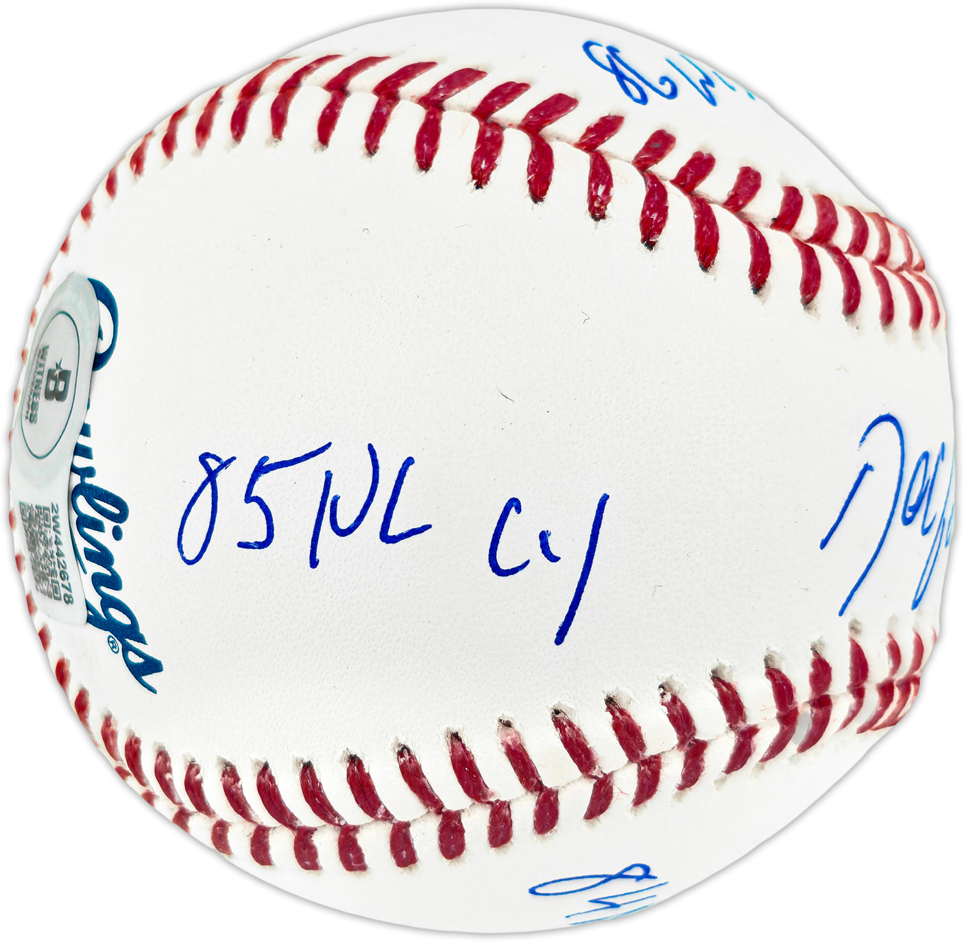 Dwight "Doc" Gooden Autographed Official Statball MLB Baseball New York Mets Beckett BAS Witness #2W442678