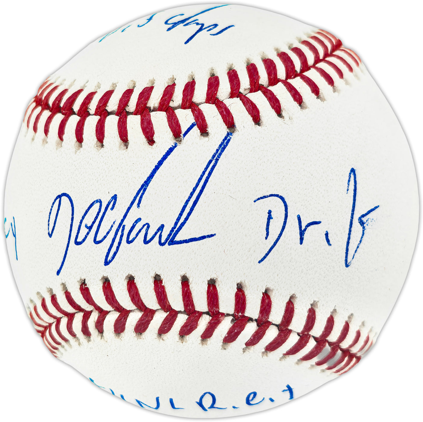 Dwight "Doc" Gooden Autographed Official MLB Baseball New York Mets "86 WS Champs, 84 NL ROY, 85 NL CY, Dr K" (Smudged) Beckett BAS Witness #2W807719